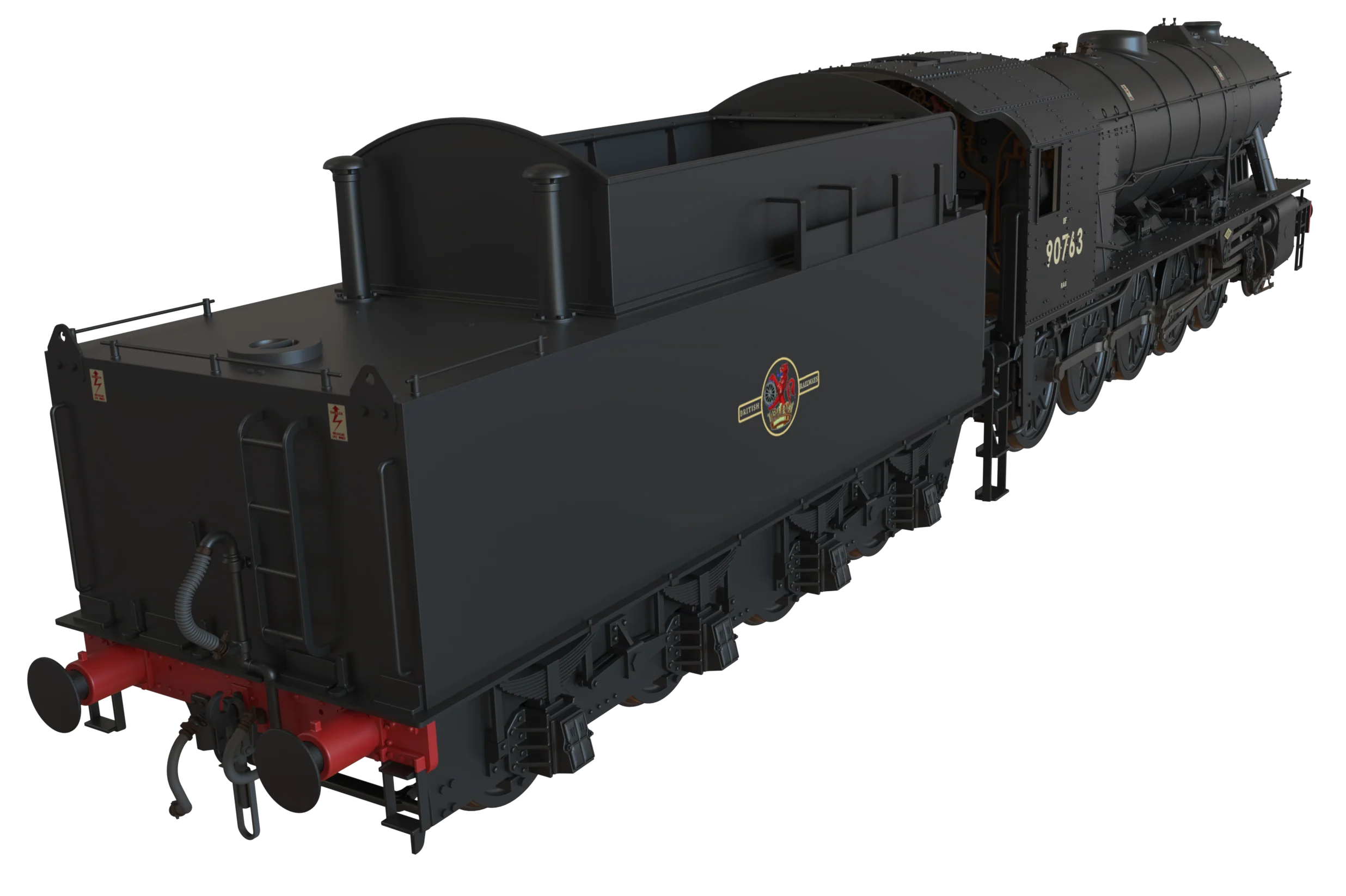 C1006B WD Austerity 2-10-0 BR Black Late Crest No.90763 Steam Locomotive - Image 6
