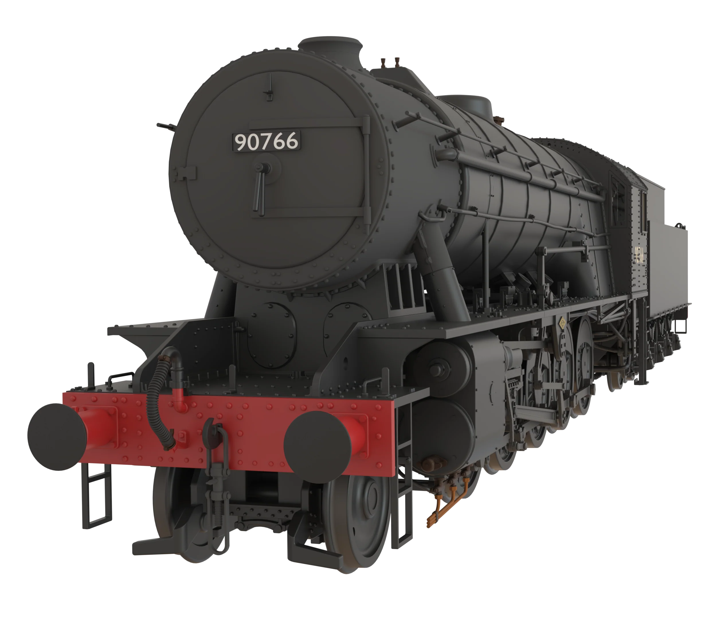 C1002S WD Austerity 2-10-0 BR Plain Black No.90766 Steam Locomotive - DCC Sound - Image 3