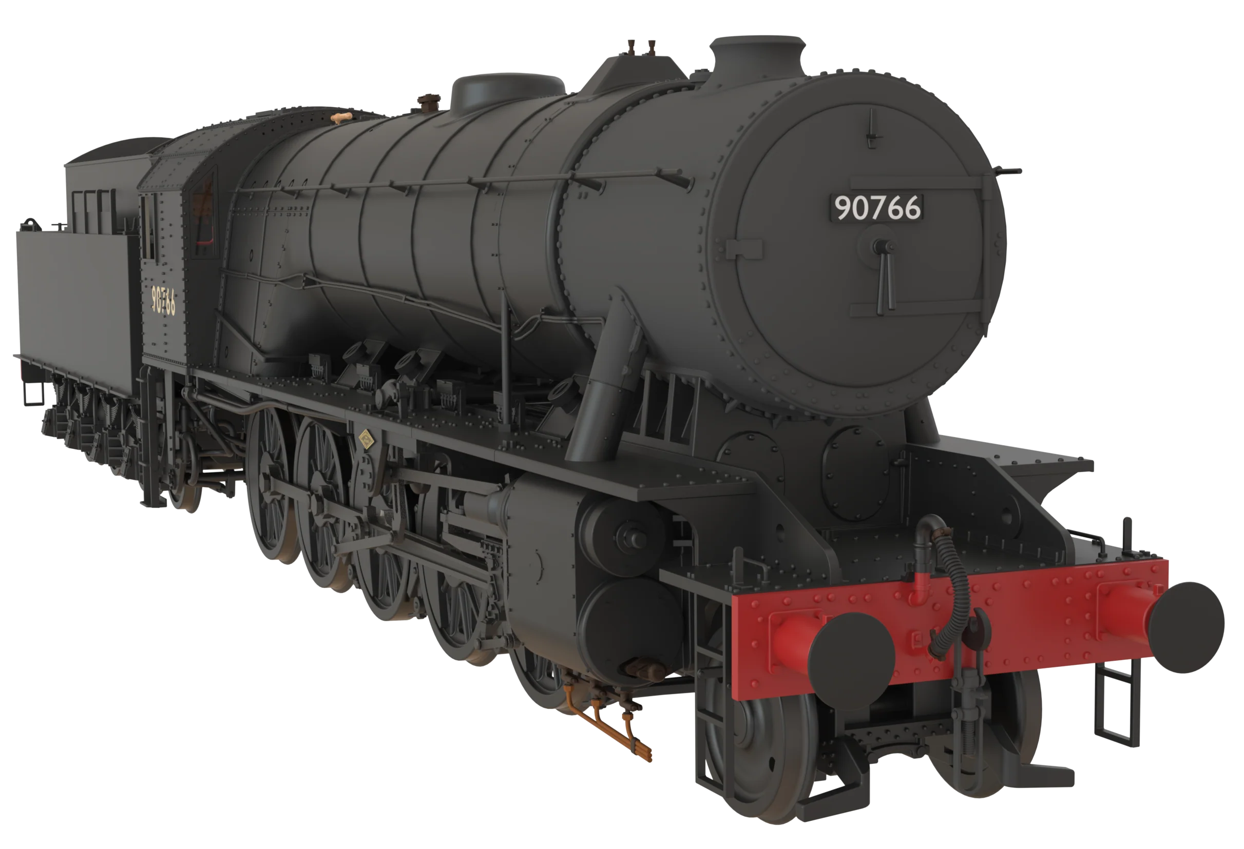 C1002S WD Austerity 2-10-0 BR Plain Black No.90766 Steam Locomotive - DCC Sound - Image 5