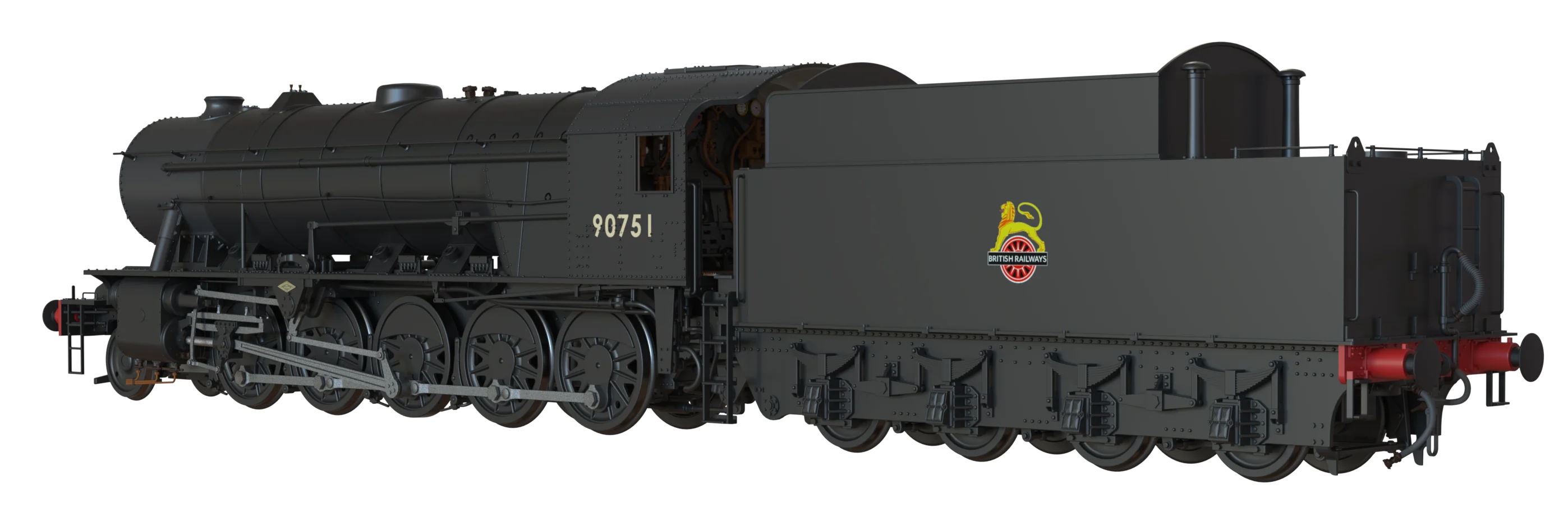 C1003S WD Austerity 2-10-0 BR Black Early Crest No.90751 Steam Locomotive - DCC Sound - Image 9