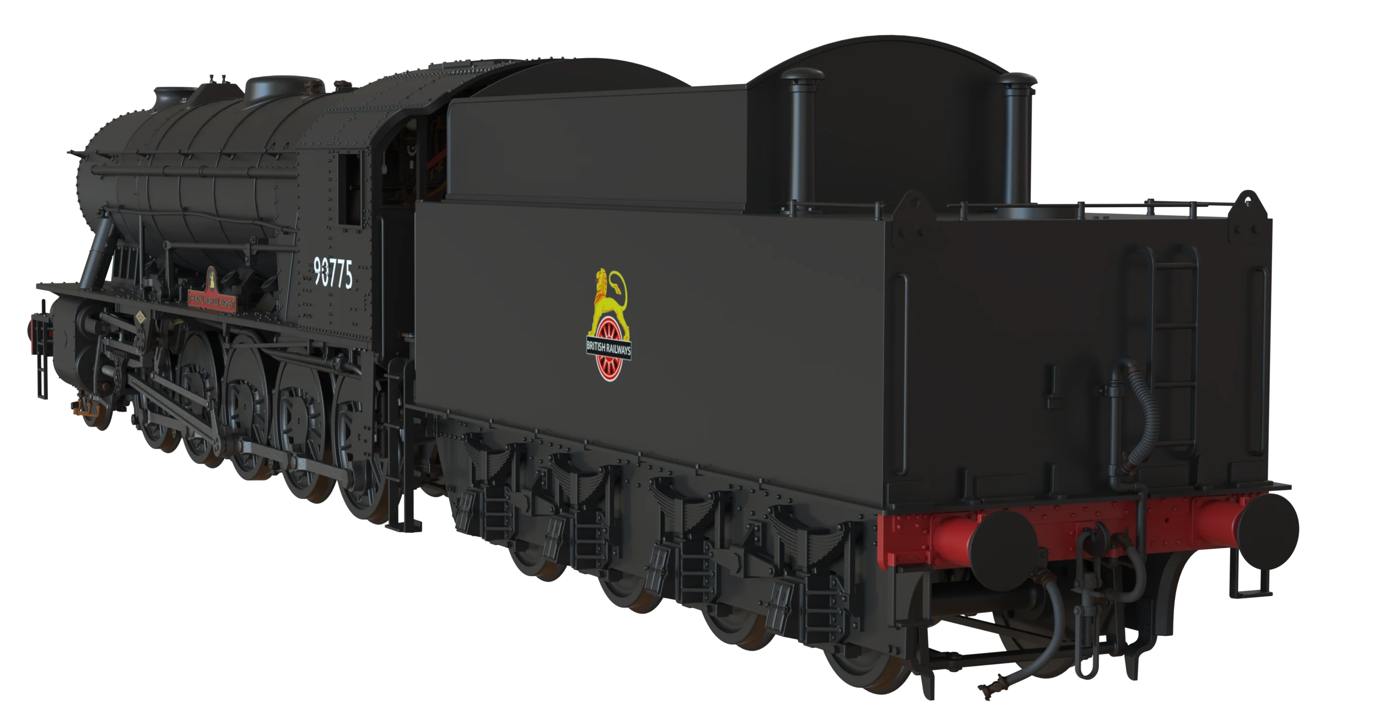 C1005ZS WD Austerity 2-10-0 'The Royal Norfolk Reg' BR Black Early Crest No.90775 Steam Locomotive - DCC Sound - Image 3