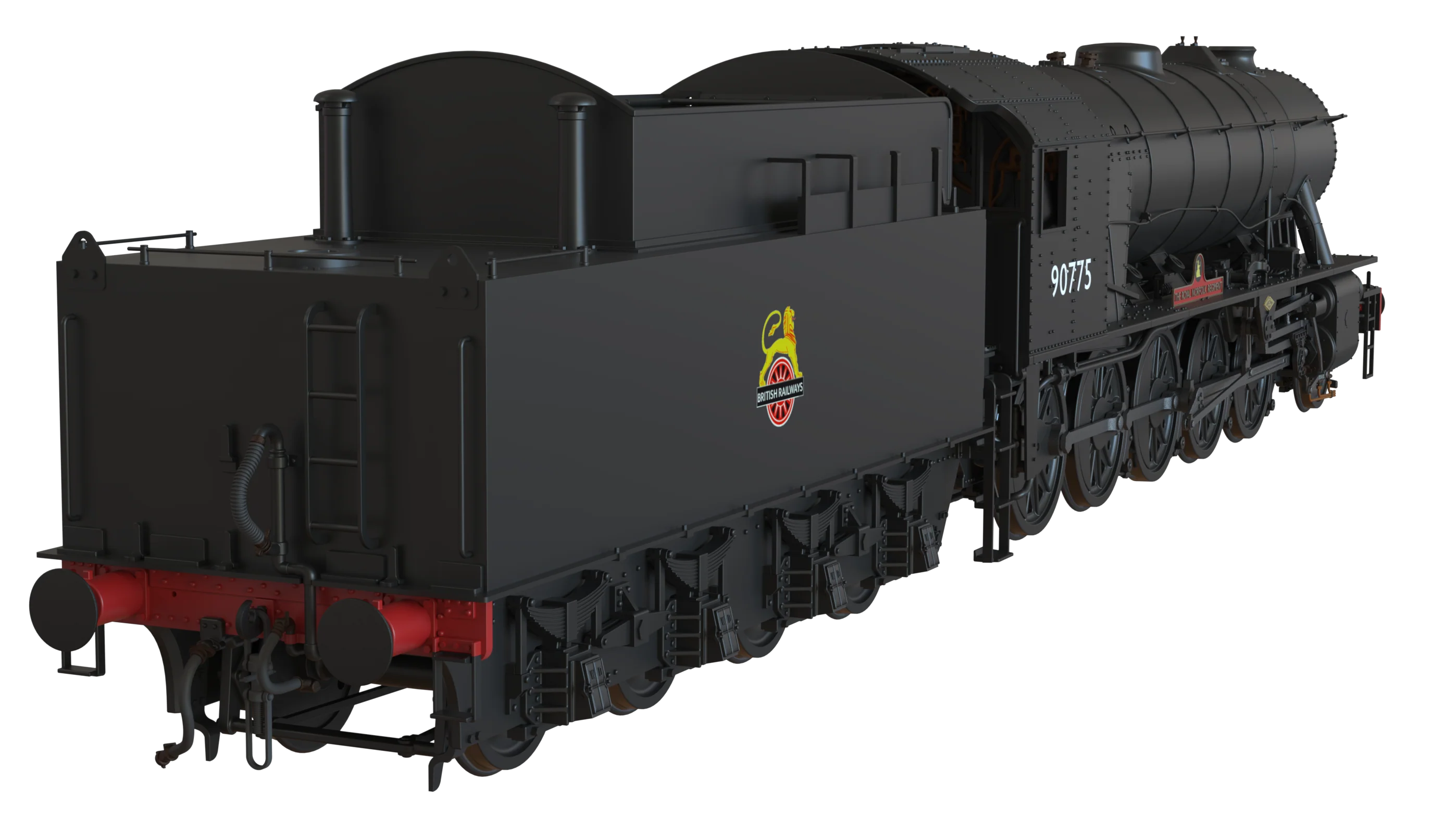 C1005ZS WD Austerity 2-10-0 'The Royal Norfolk Reg' BR Black Early Crest No.90775 Steam Locomotive - DCC Sound - Image 4