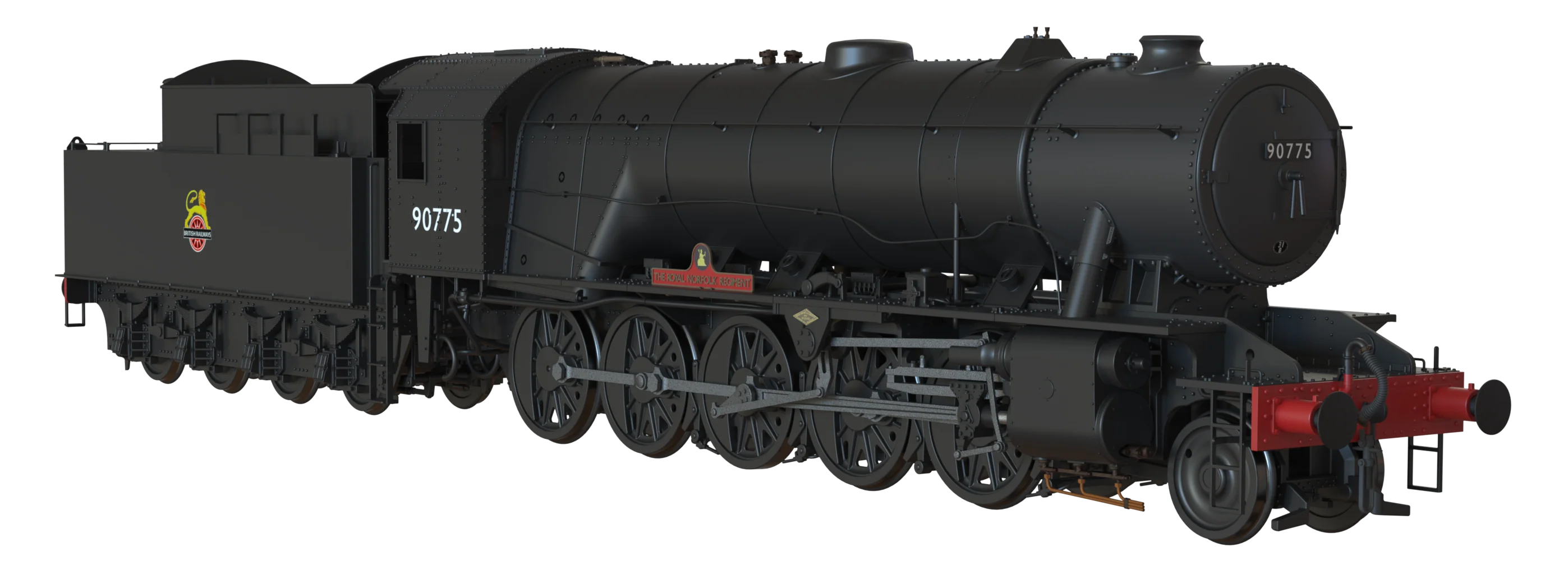 C1005ZS WD Austerity 2-10-0 'The Royal Norfolk Reg' BR Black Early Crest No.90775 Steam Locomotive - DCC Sound - Image 5