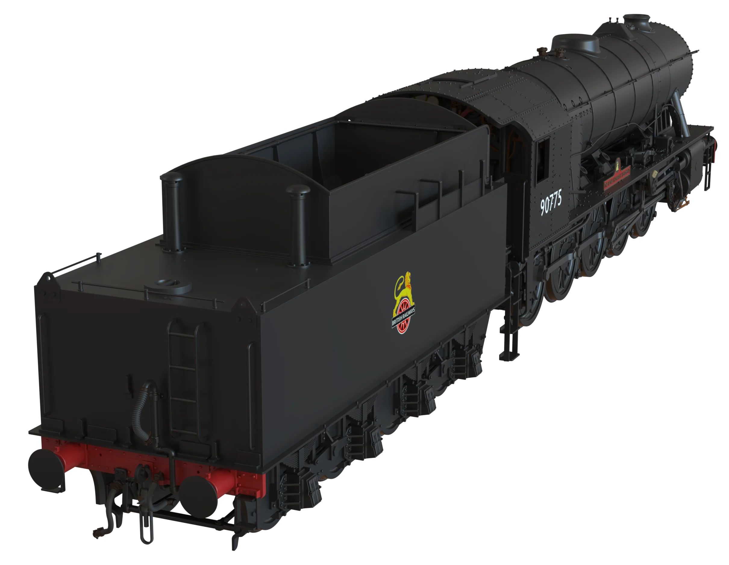 C1005ZS WD Austerity 2-10-0 'The Royal Norfolk Reg' BR Black Early Crest No.90775 Steam Locomotive - DCC Sound - Image 9