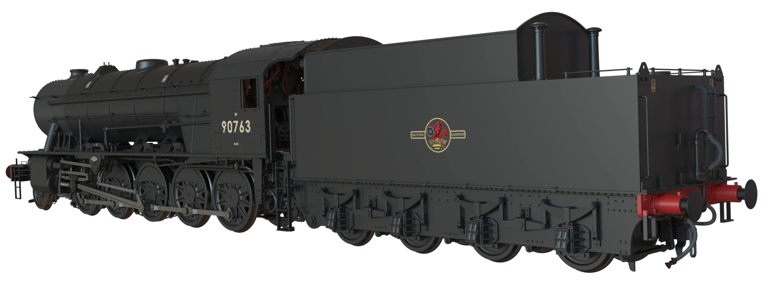 C1006BS WD Austerity 2-10-0 BR Black Late Crest No.90763 Steam Locomotive - DCC Sound - Image 3