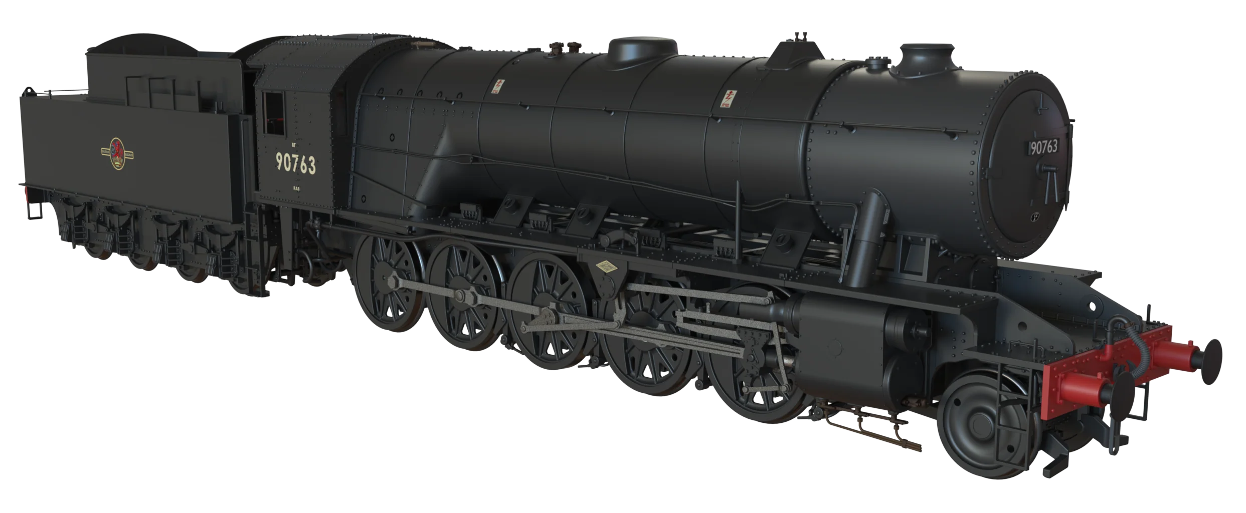 C1006BS WD Austerity 2-10-0 BR Black Late Crest No.90763 Steam Locomotive - DCC Sound - Image 6