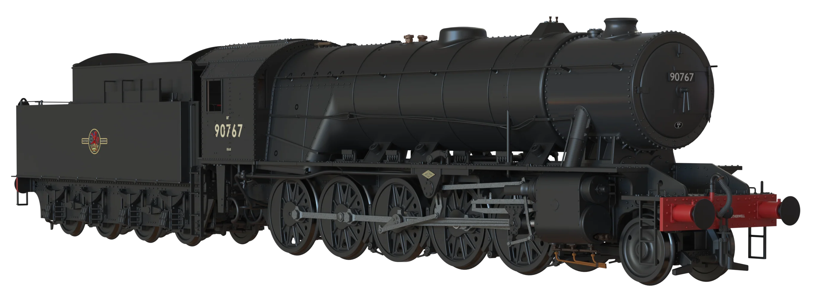 C1006C WD Austerity 2-10-0 BR Black Late Crest No.90767 Steam Locomotive - Image 8