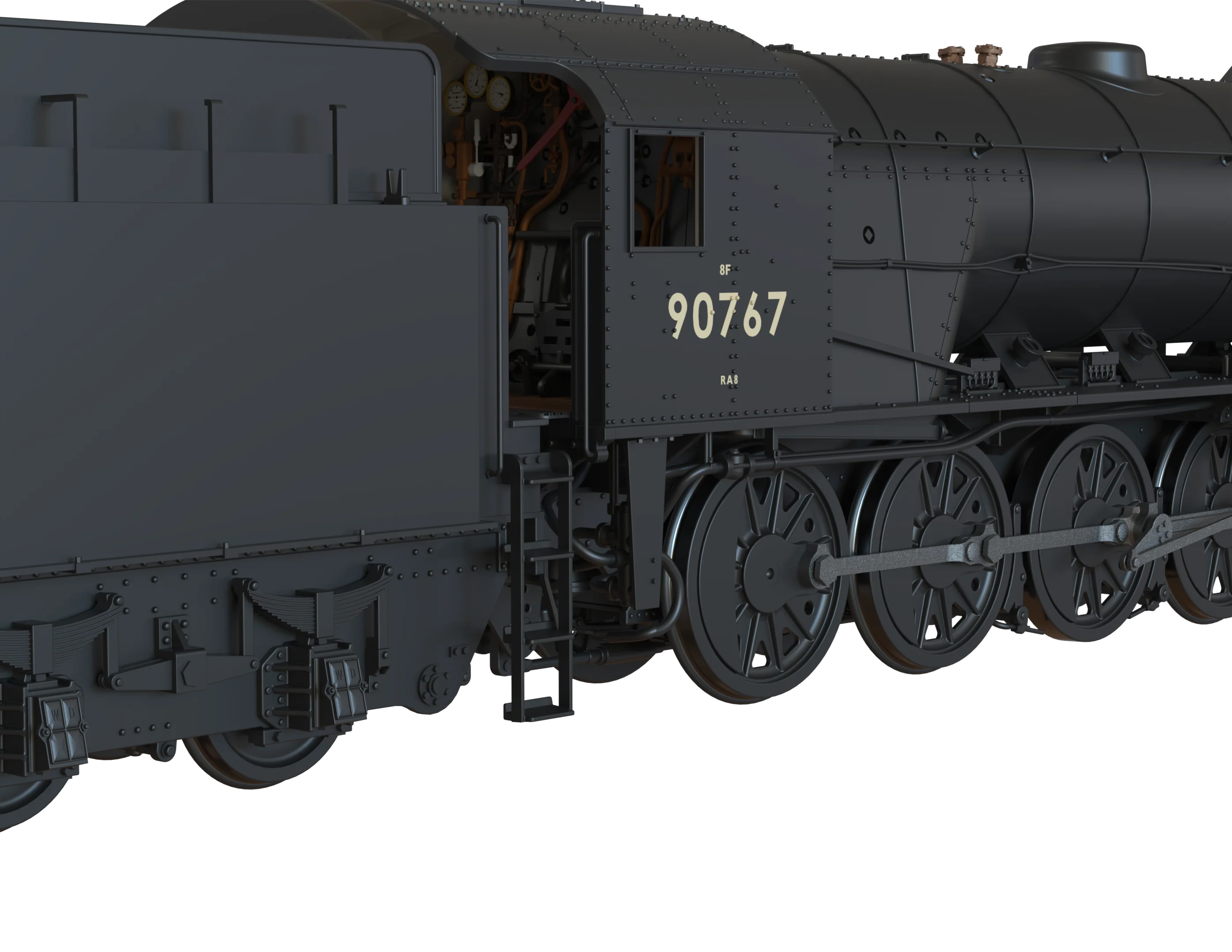 C1006CS WD Austerity 2-10-0 BR Black Late Crest No.90767 Steam Locomotive - DCC Sound - Image 10