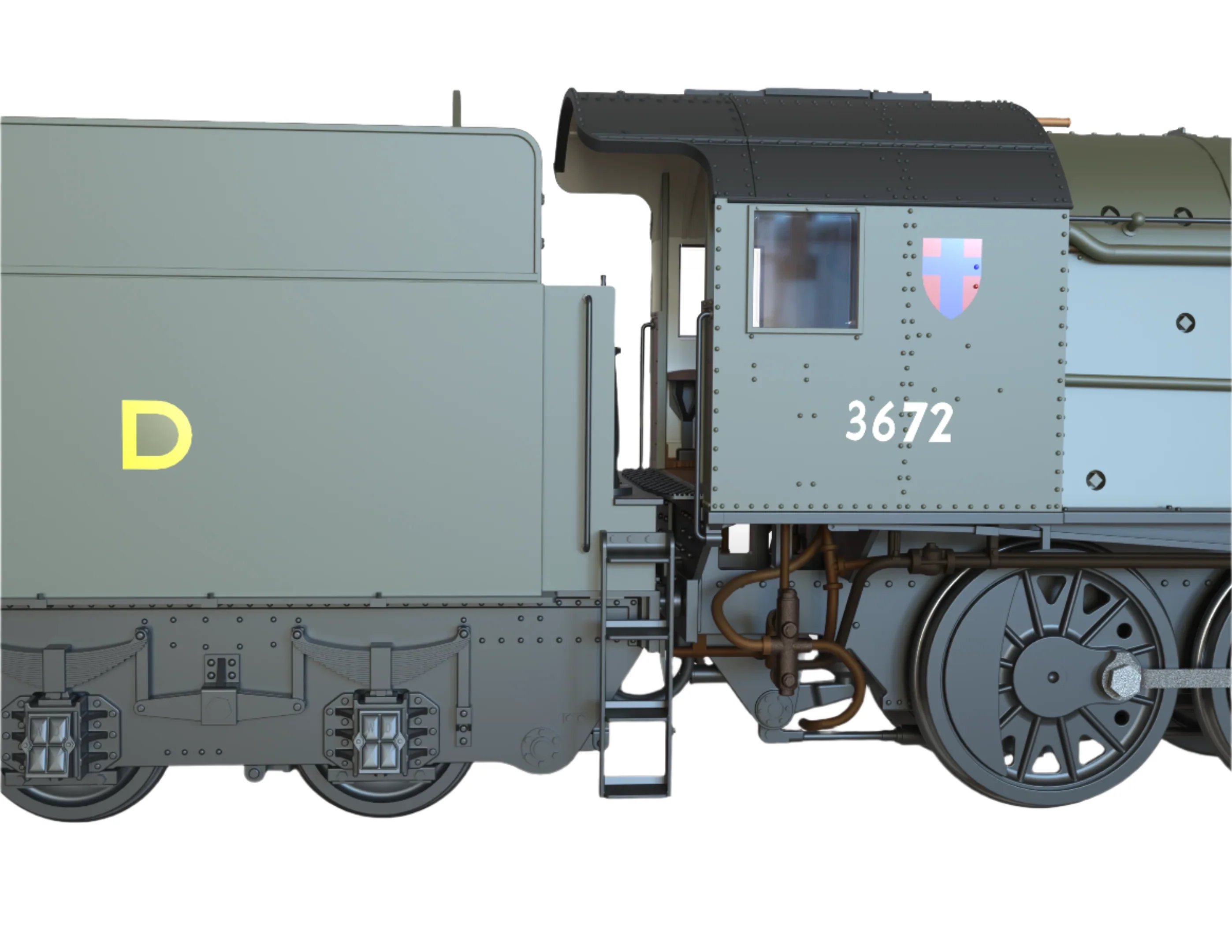 C1007ZS WD Austerity 2-10-0 'Dame Vera Lynn' BR Brunswick Green No.3672 Steam Locomotive - DCC Sound - Image 10