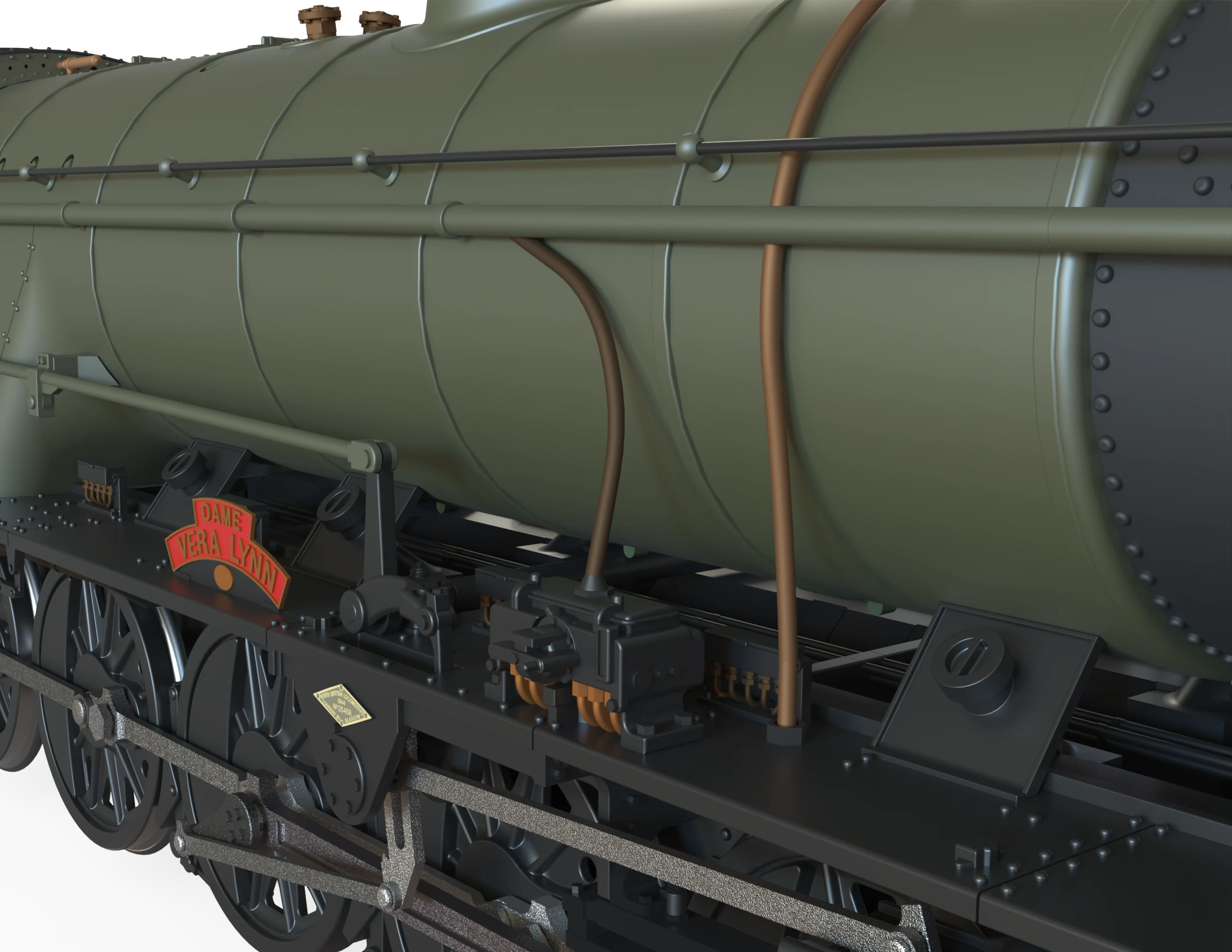 C1007ZS WD Austerity 2-10-0 'Dame Vera Lynn' BR Brunswick Green No.3672 Steam Locomotive - DCC Sound - Image 8