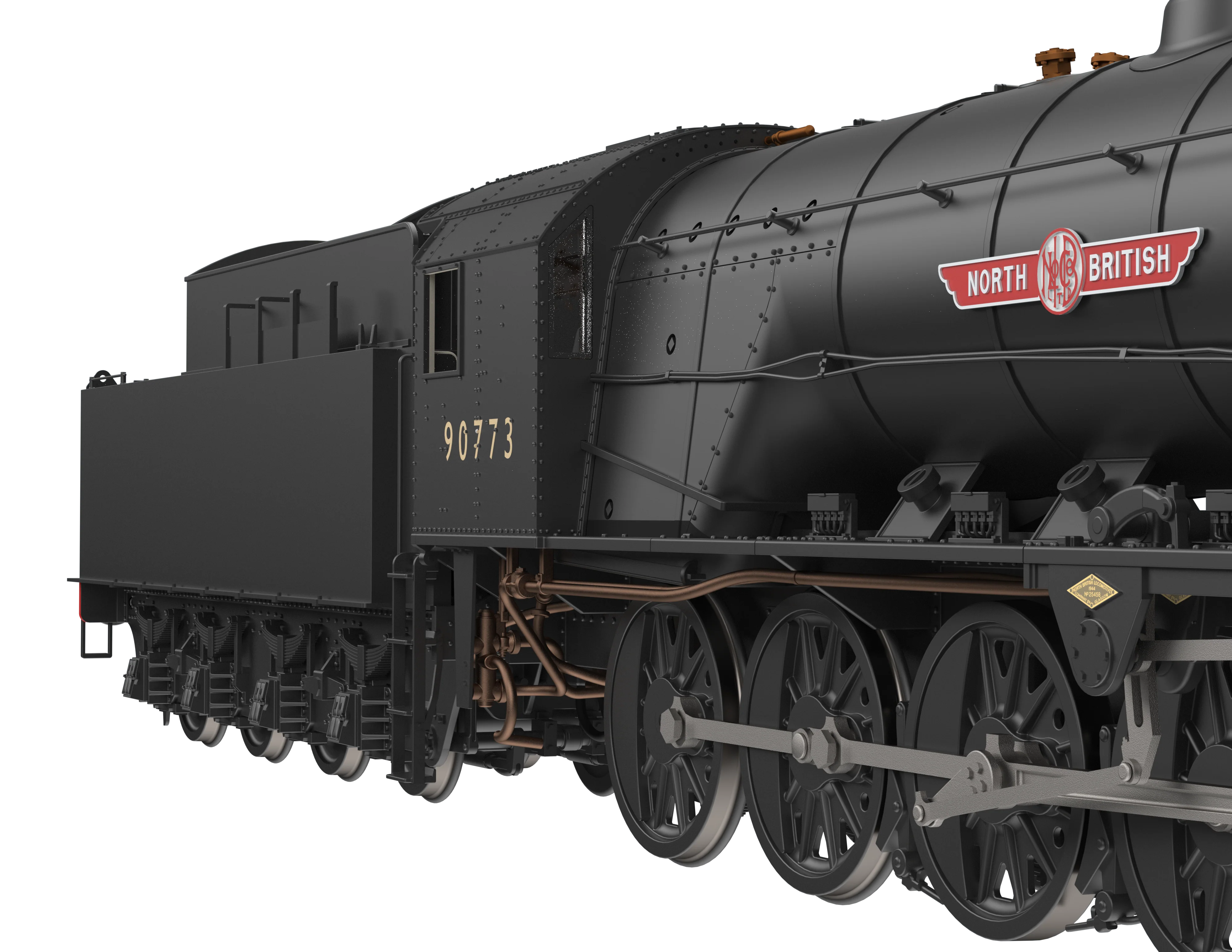 C1008RIS WD Austerity 2-10-0 'North British' BR Plain Black No.90773 Steam Locomotive - DCC Sound - Image 9
