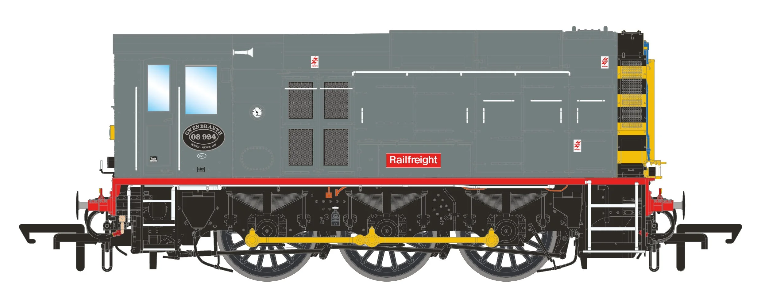ACC3198 Class 08/9 BR Railfreight Grey 08994 Diesel Shunter Locomotive