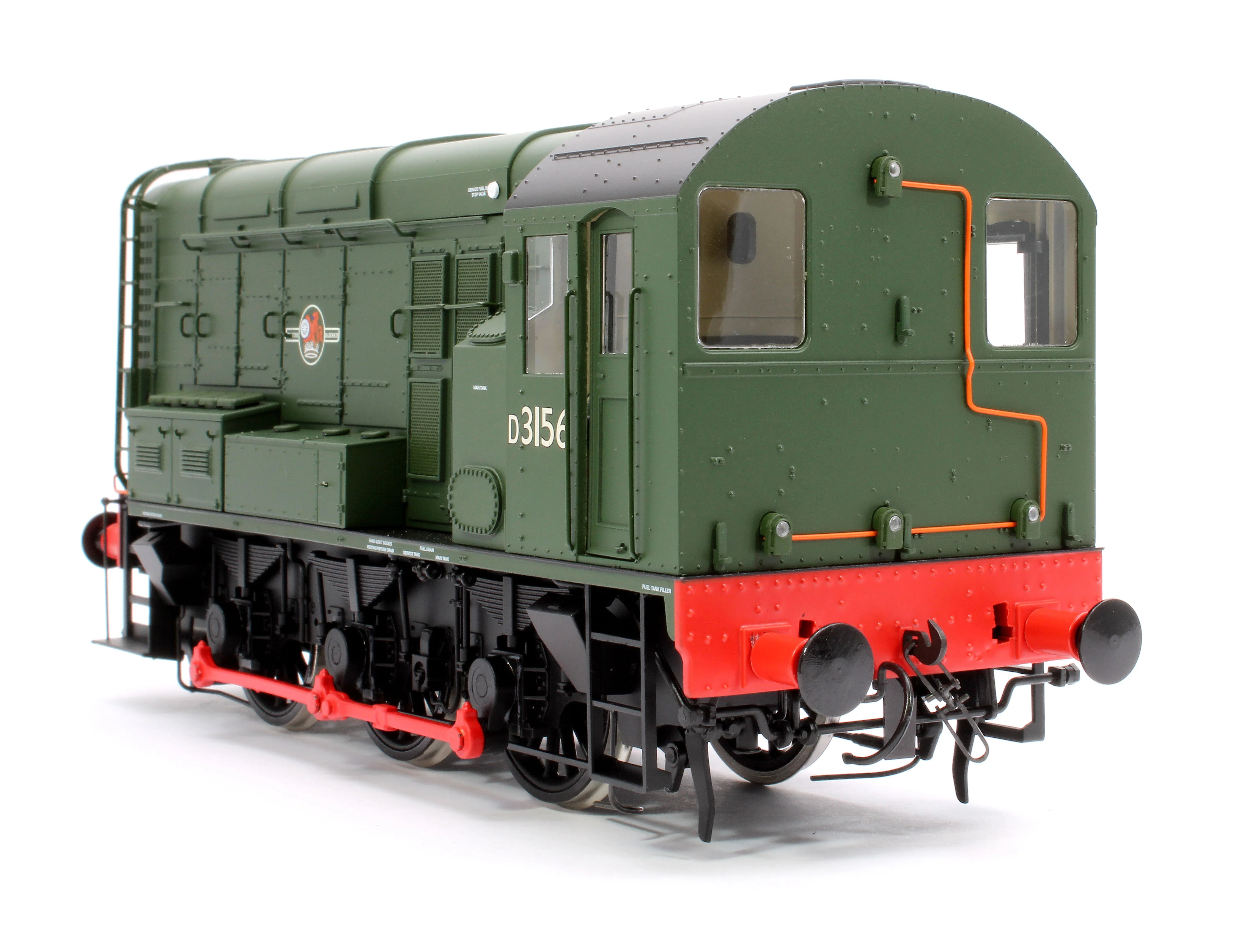 7D-008-018S Class 08 D3156 BR Green Late Crest No Warning Panels Diesel Shunter Locomotive - DCC Sound - Image 8