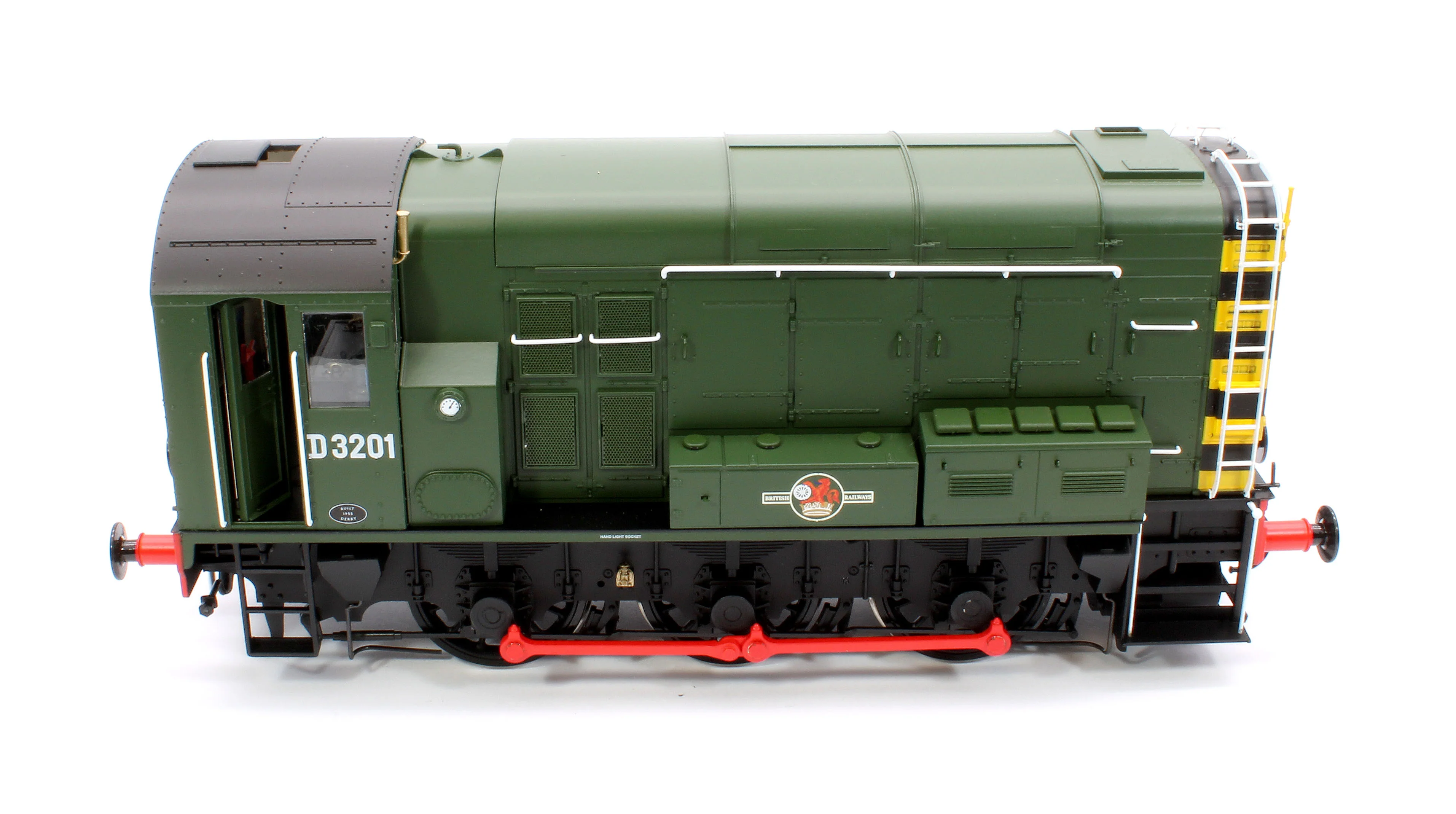 7D-008-019 Class 08 D3201 BR Green Late Crest With Wasp Stripes Diesel Shunter Locomotive - Image 10