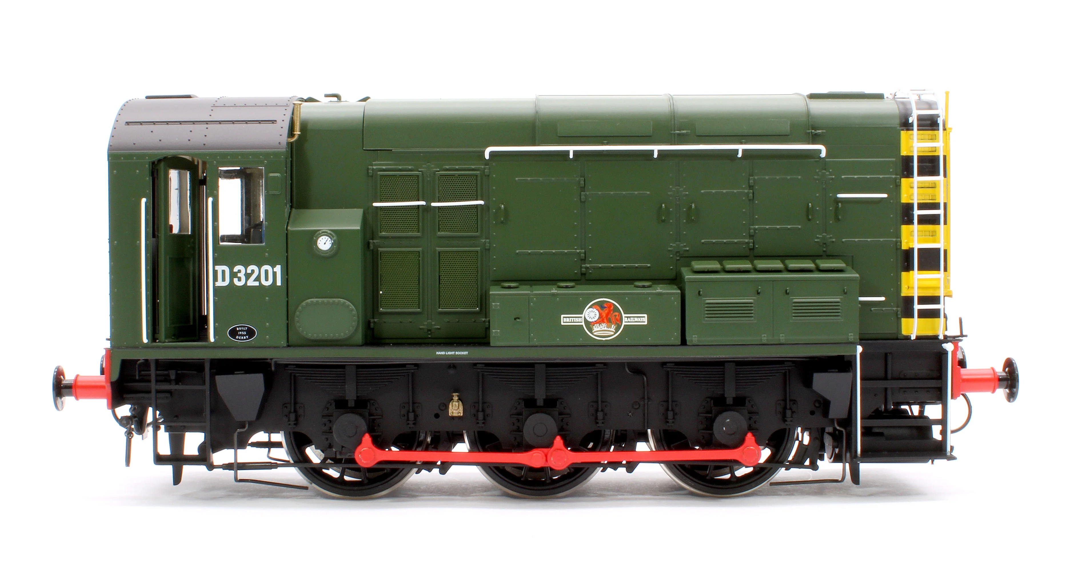 7D-008-019 Class 08 D3201 BR Green Late Crest With Wasp Stripes Diesel Shunter Locomotive - Image 6