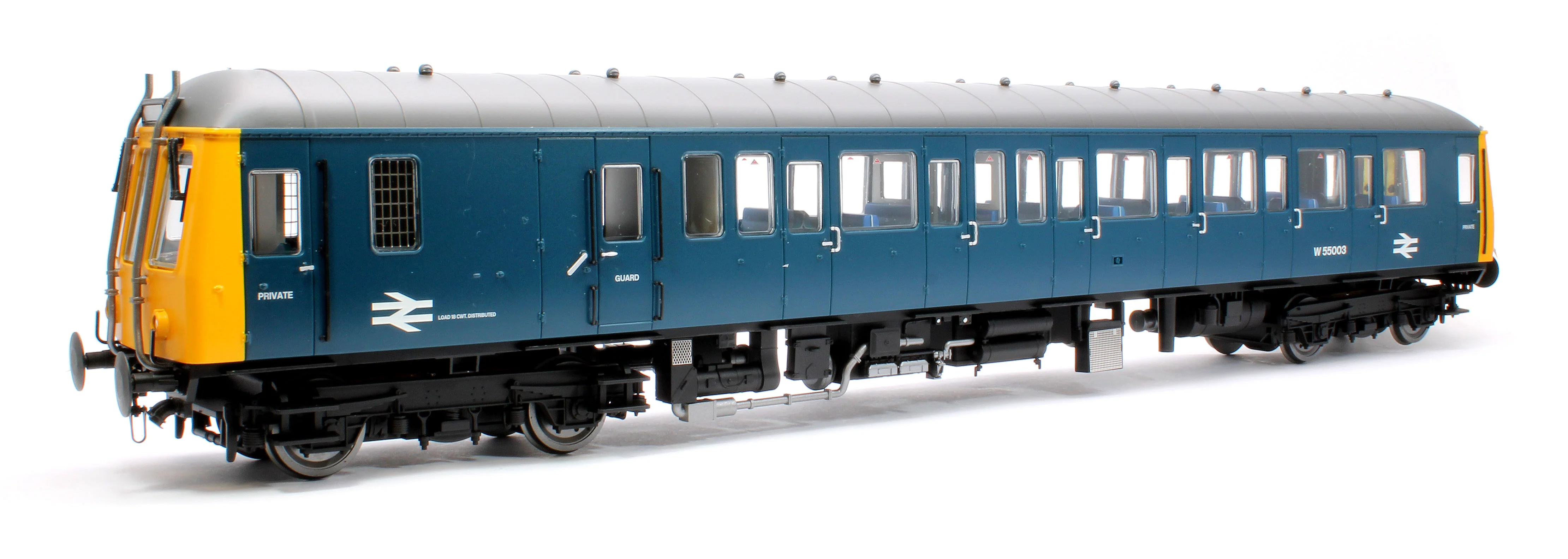 7D-015-010D Class 122 55003 BR Blue Single Car DMU - DCC Fitted