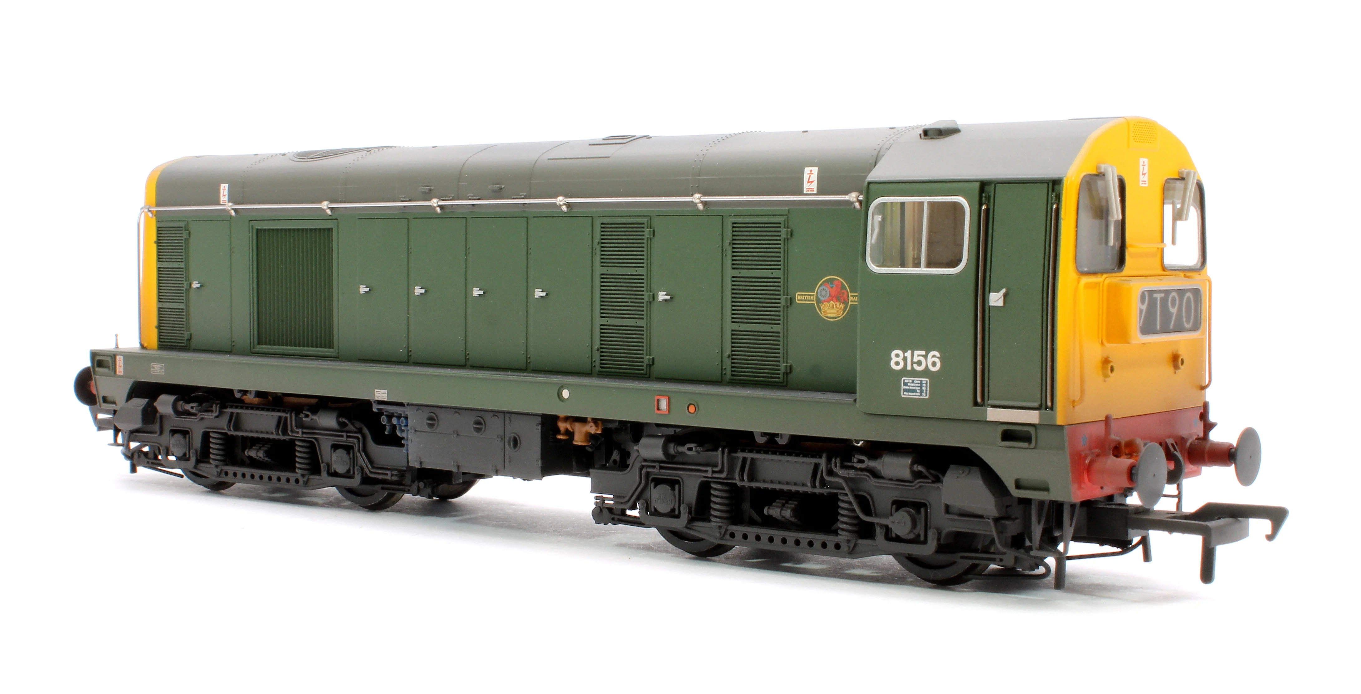 35-360SF Class 20/0 Headcode Box 8156 BR Green (Full Yellow Ends) Weathered Diesel Locomotive - DCC Sound - Image 2
