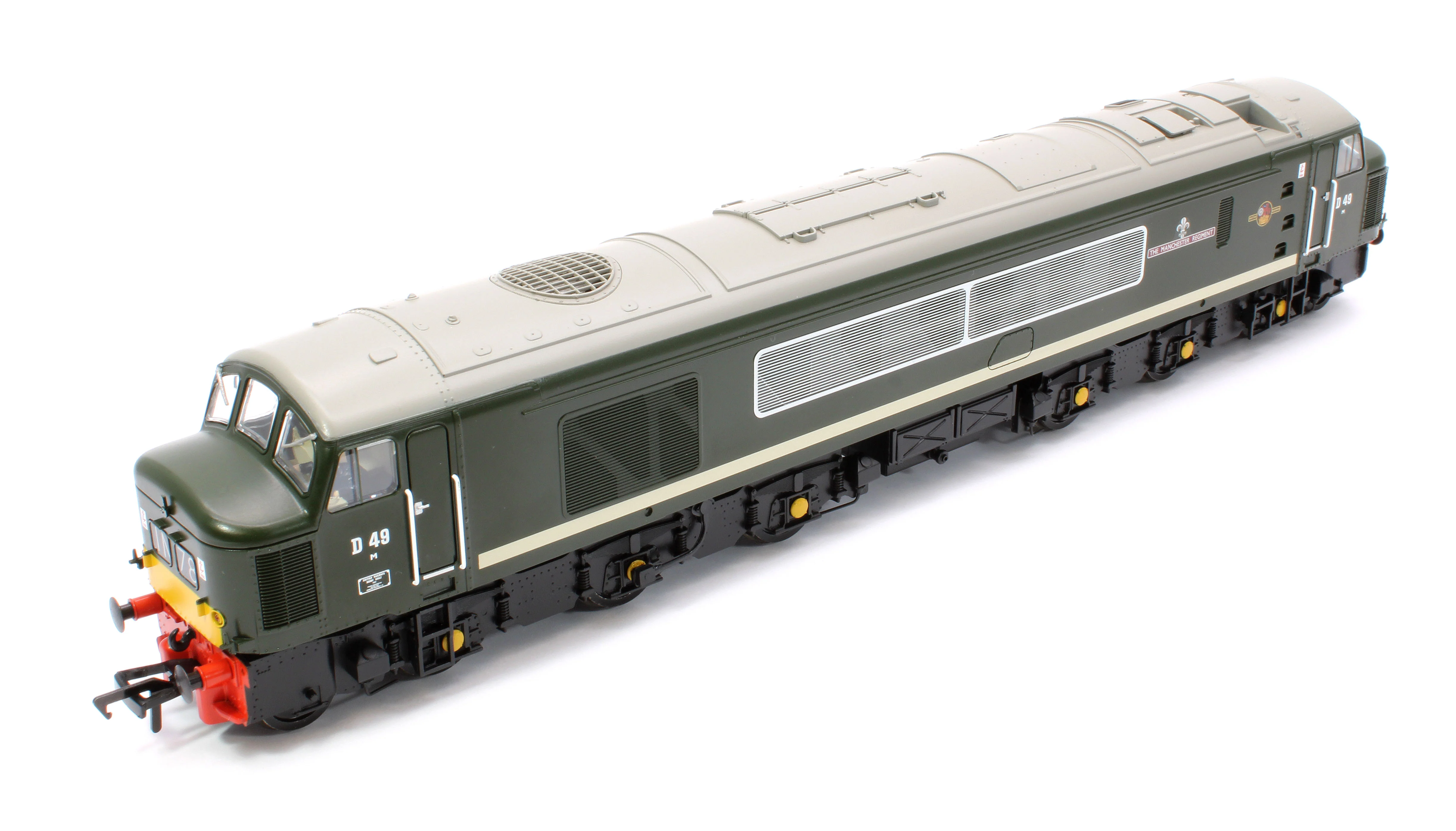 32-678ASF Class 45 Split Centre H/C D49 'The Manchester Regiment' BR Green (Small Yellow Panels) Diesel Locomotive - DCC Sound - Image 10
