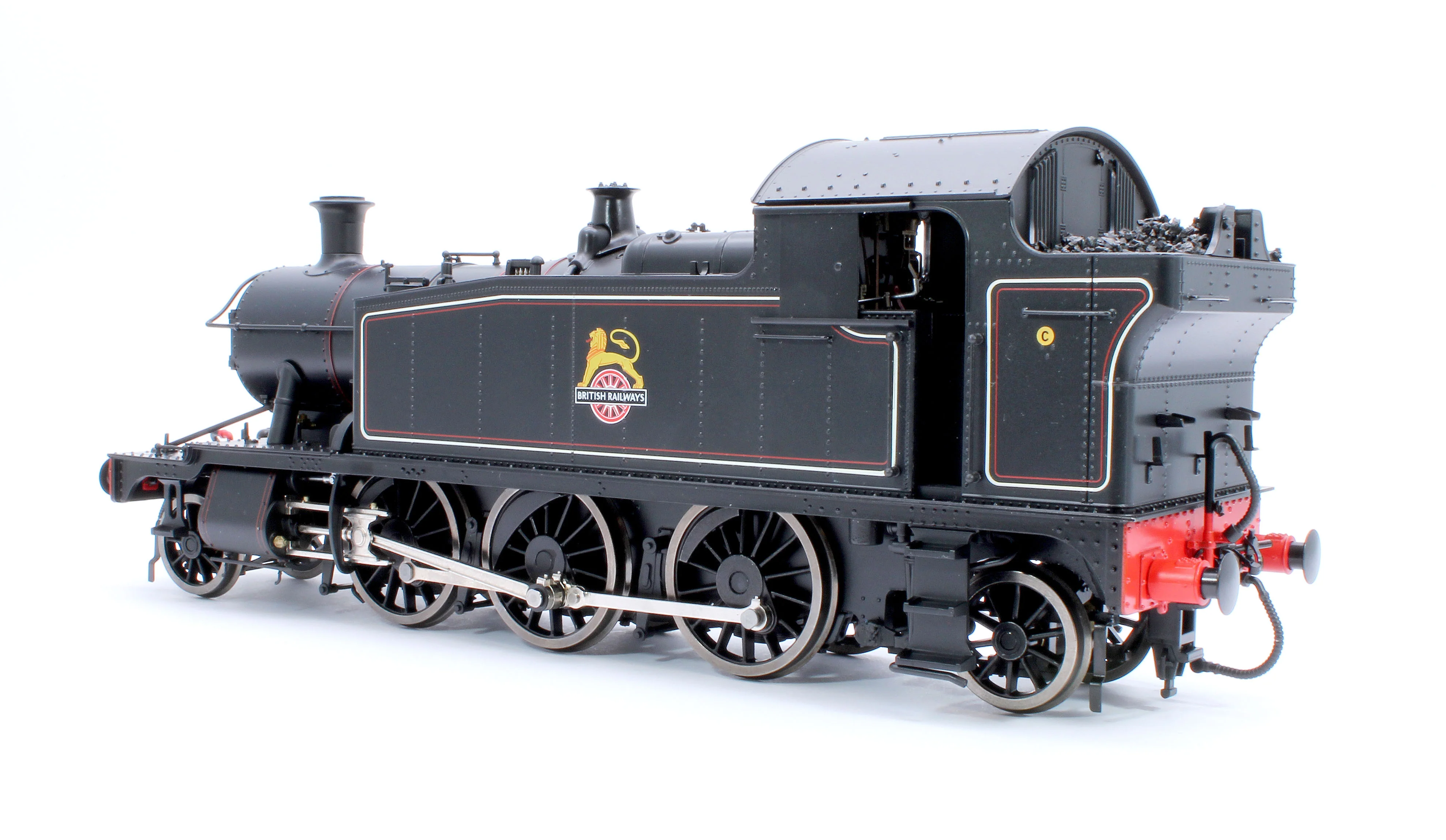 LHT-S-5506U Class 55xx 2-6-2 BR Early Crest BR Lined Black Unnumbered Steam Locomotive - Image 2