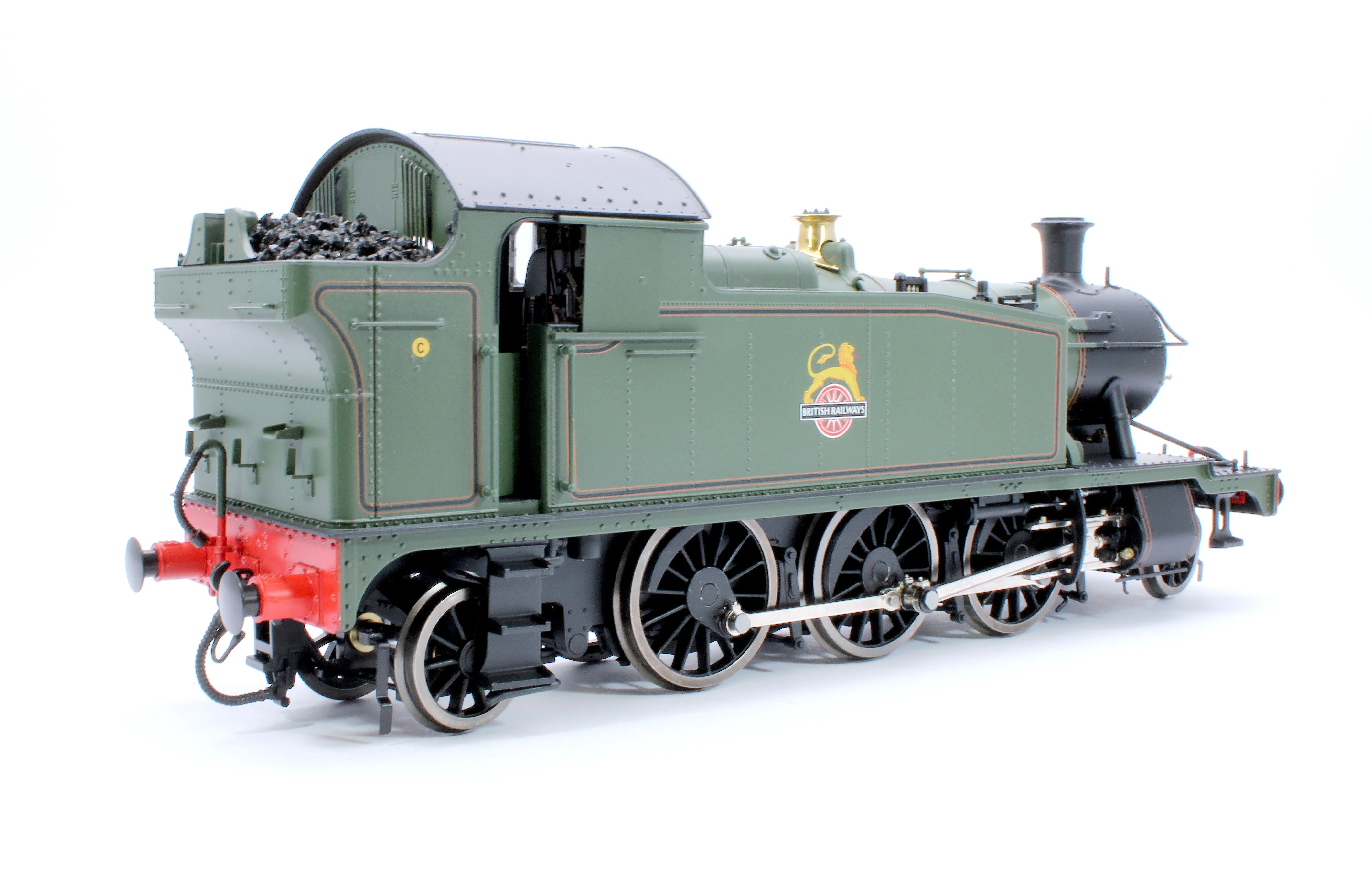LHT-S-5508US Class 55xx 2-6-2 BR Early Crest BR Lined Green Unnumbered Steam Locomotive - DCC Sound Fitted - Image 3
