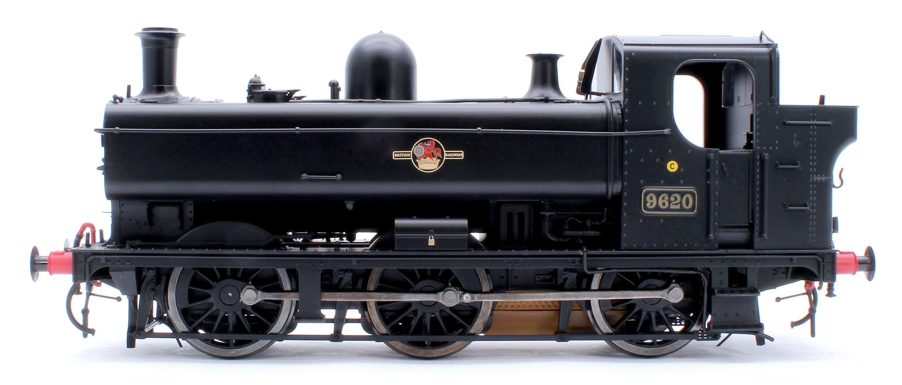 7S-007-021 Class 57xx Pannier BR Black Late Crest 9620 - Steam Tank Locomotive - Image 2