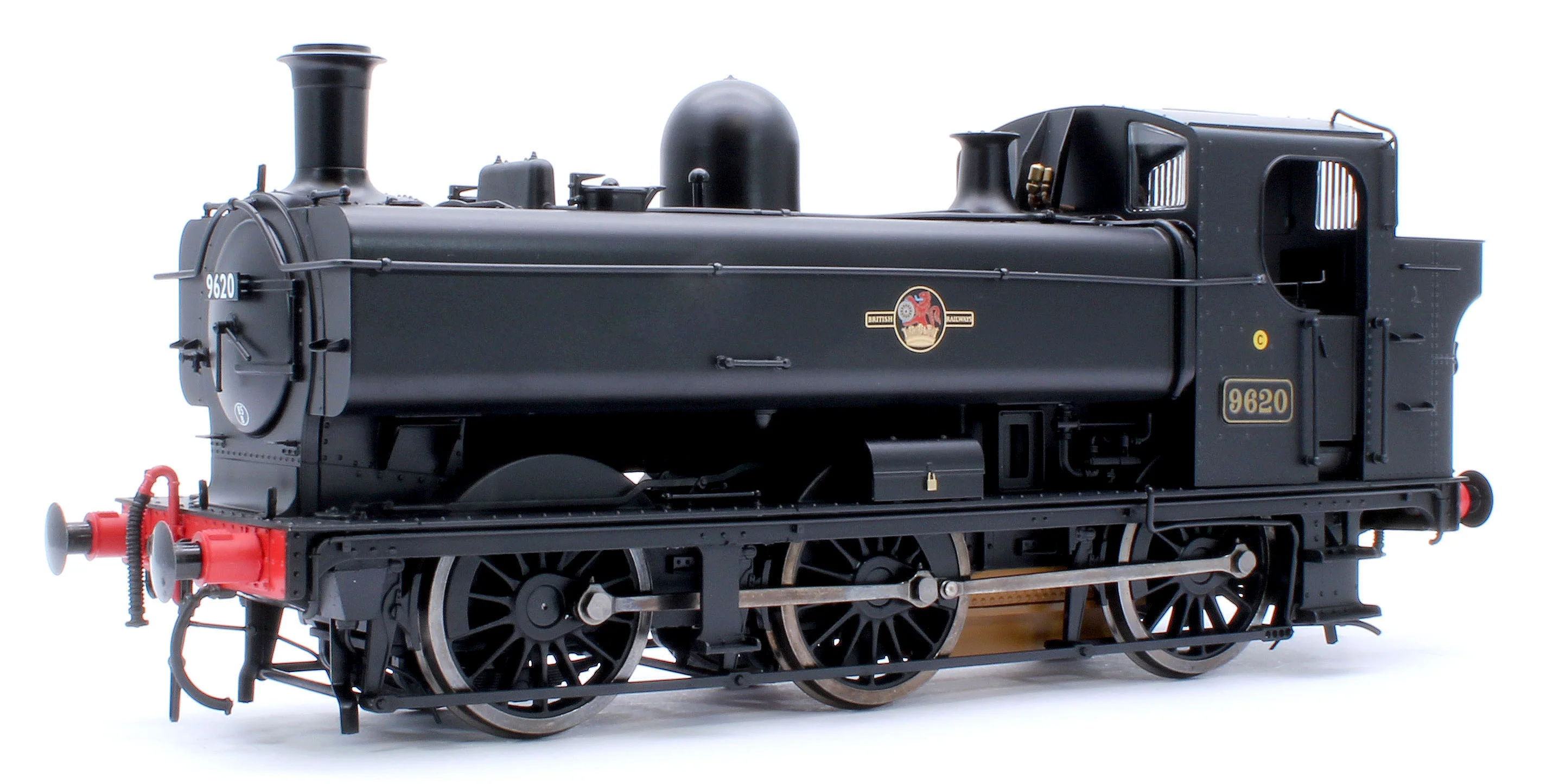 7S-007-021S Class 57xx Pannier BR Black Late Crest 9620 - Steam Tank Locomotive - Sound Fitted
