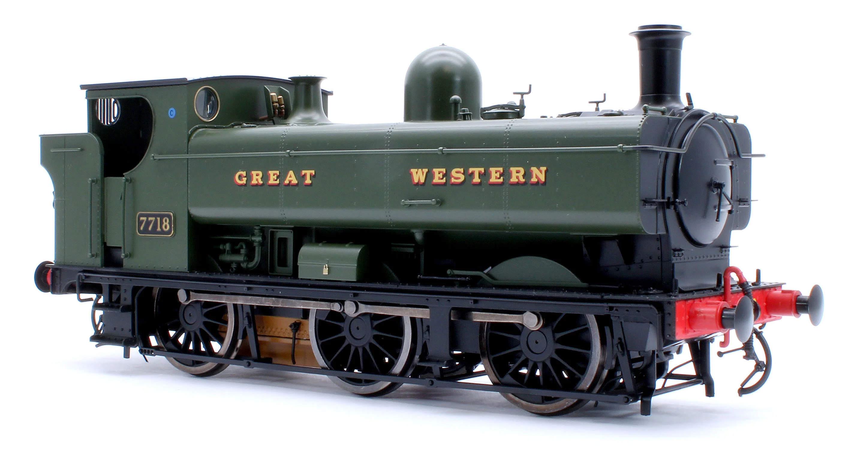 7S-007-013 Class 57xx Pannier 'Great Western' Green 7718 - Steam Tank Locomotive - Image 6