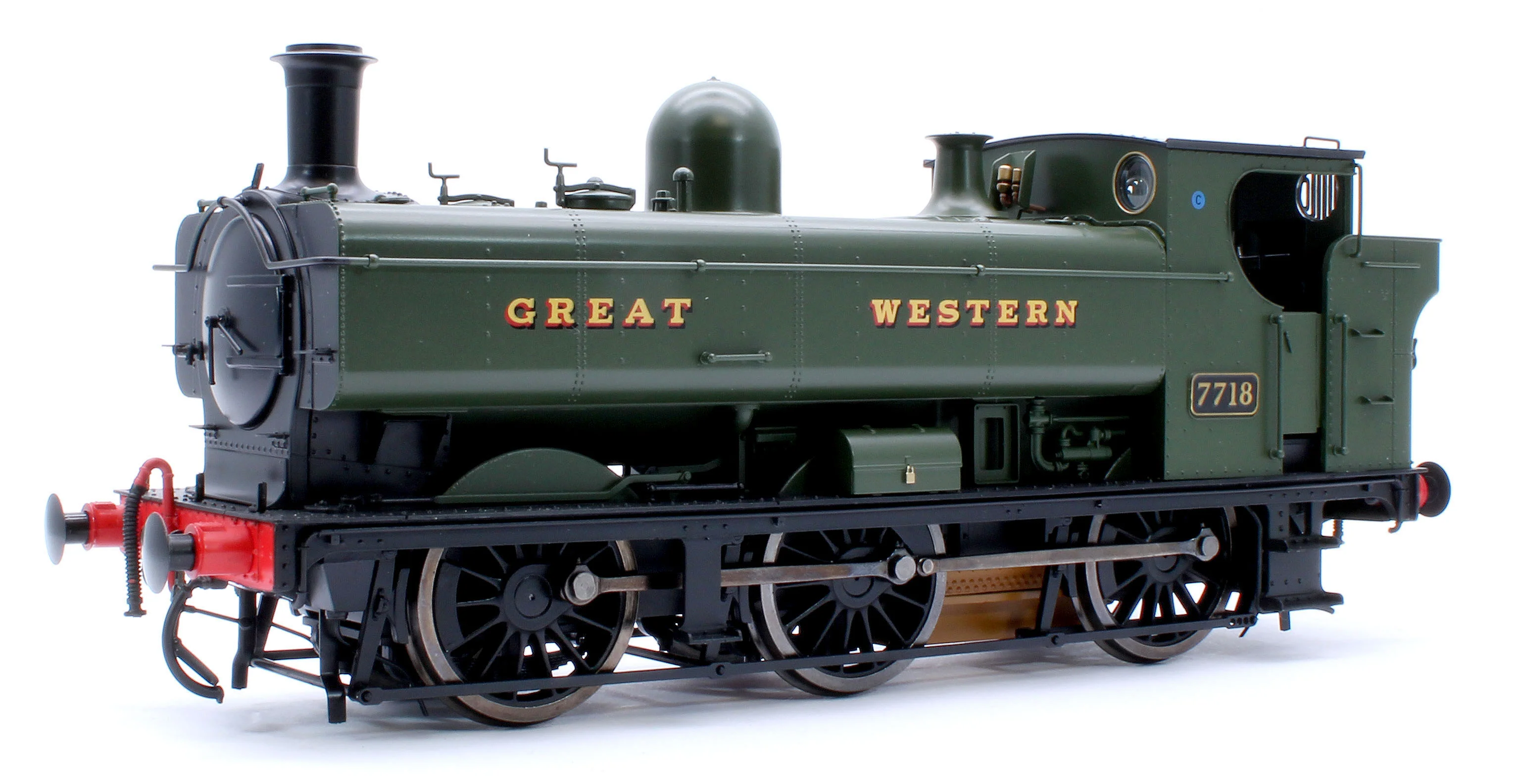 7S-007-013D Class 57xx Pannier 'Great Western' Green 7718 - Steam Tank Locomotive - DCC Fitted
