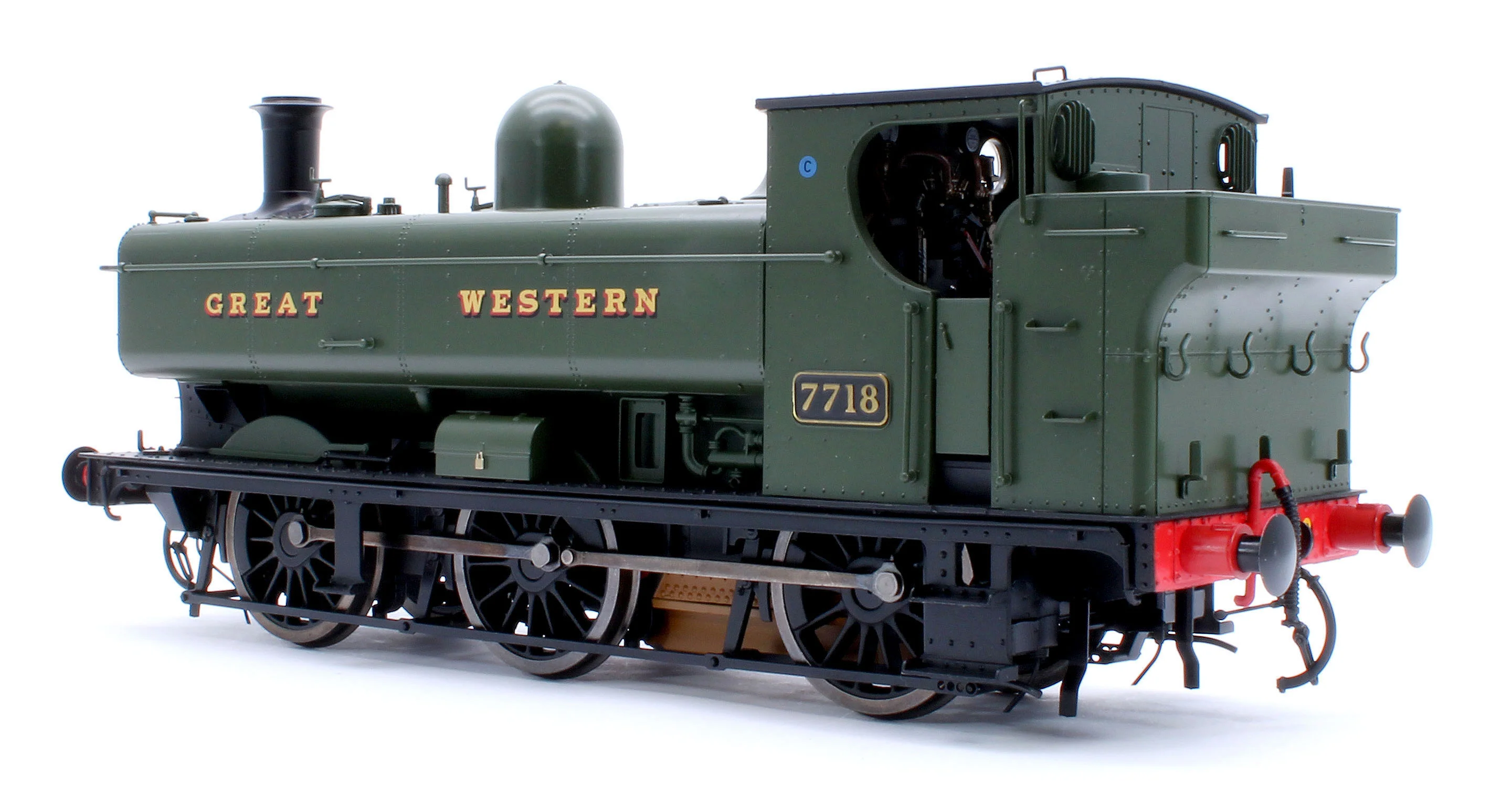 7S-007-013D Class 57xx Pannier 'Great Western' Green 7718 - Steam Tank Locomotive - DCC Fitted - Image 3