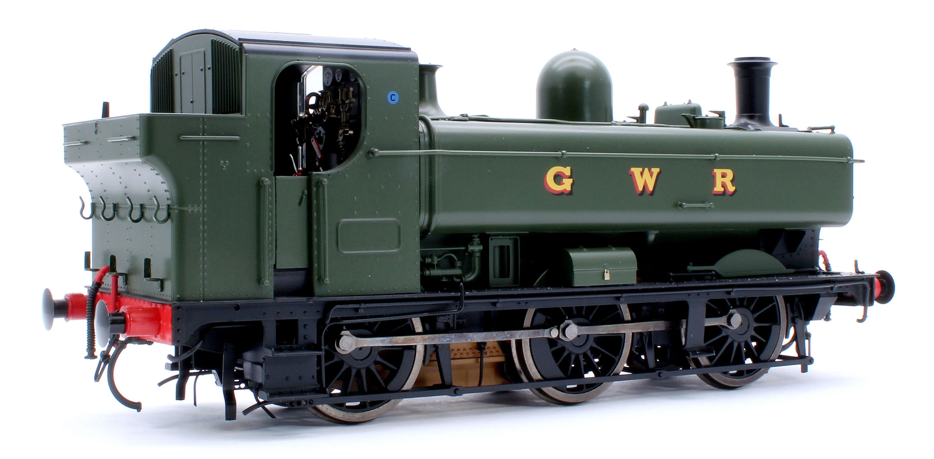 7S-007-015UD Class 57xx Pannier 'GWR' Green Unnumbered - Steam Tank Locomotive - DCC Fitted - Image 4