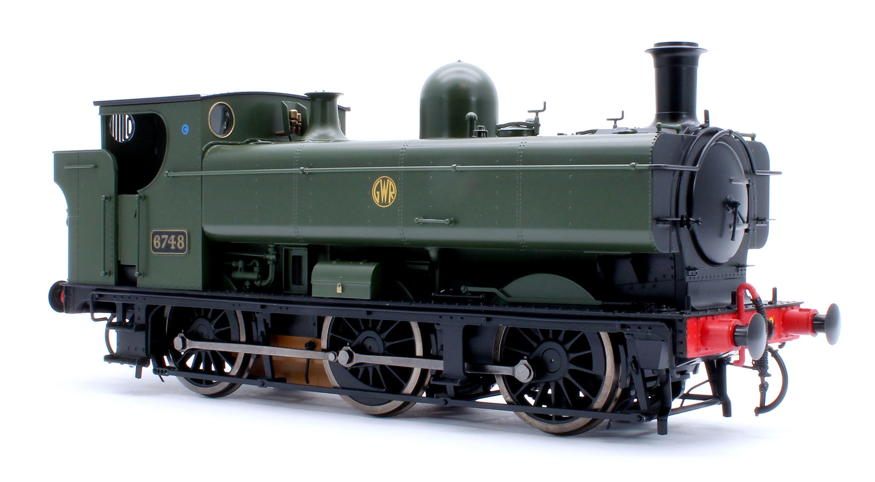 7S-007-014 Class 57xx Pannier GWR Shirtbutton Green 6748 - Steam Tank Locomotive - Image 6