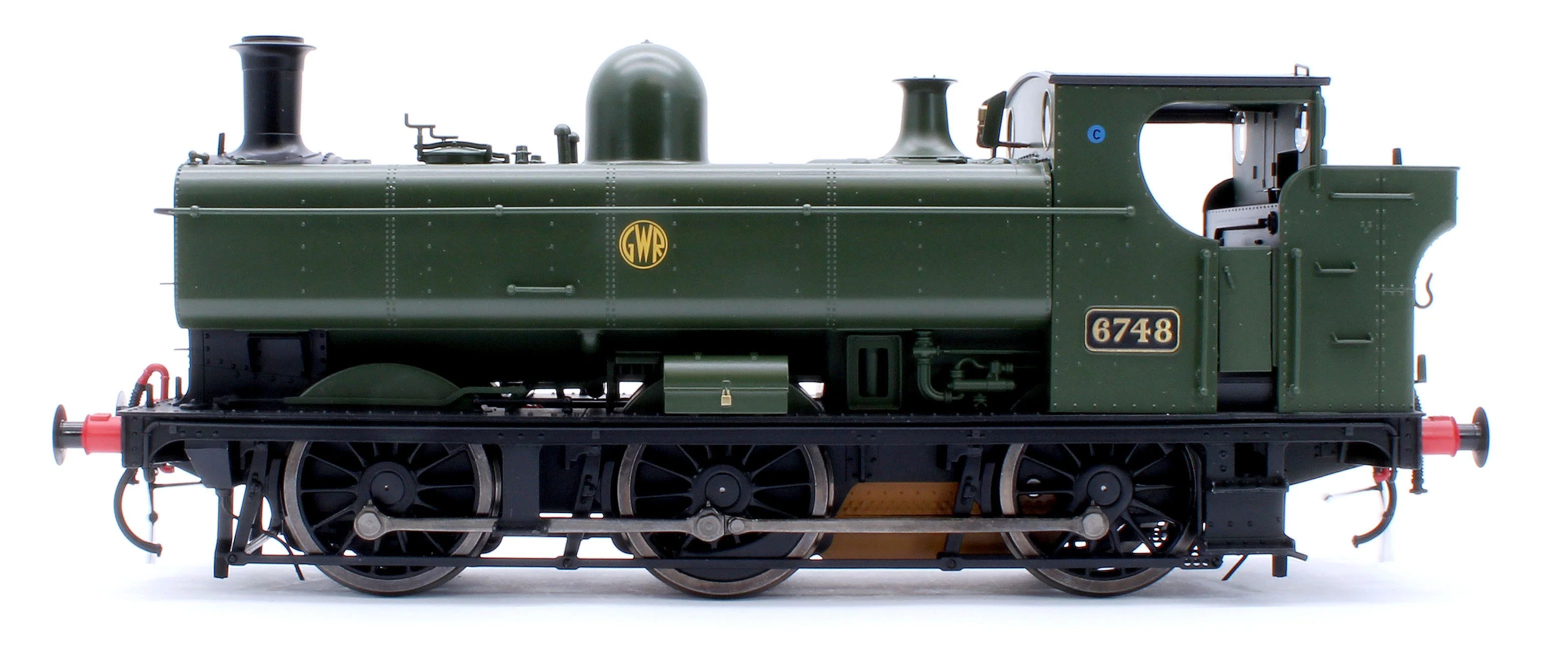 7S-007-014D Class 57xx Pannier GWR Shirtbutton Green 6748 - Steam Tank Locomotive - DCC Fitted - Image 2
