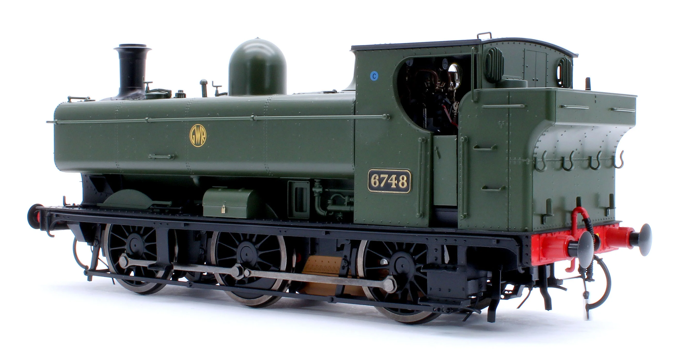 7S-007-014D Class 57xx Pannier GWR Shirtbutton Green 6748 - Steam Tank Locomotive - DCC Fitted - Image 3