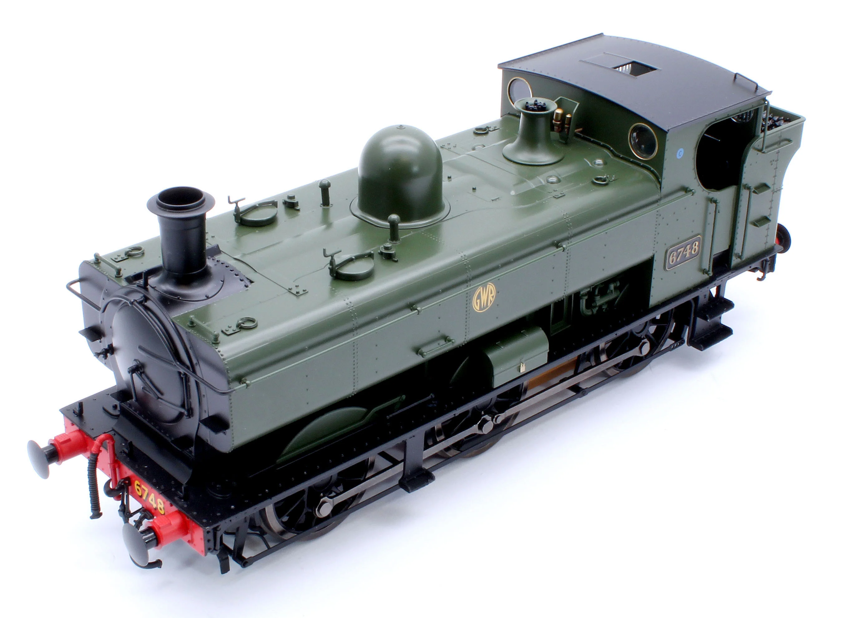 7S-007-014S Class 57xx Pannier GWR Shirtbutton Green 6748 - Steam Tank Locomotive - Sound Fitted - Image 11