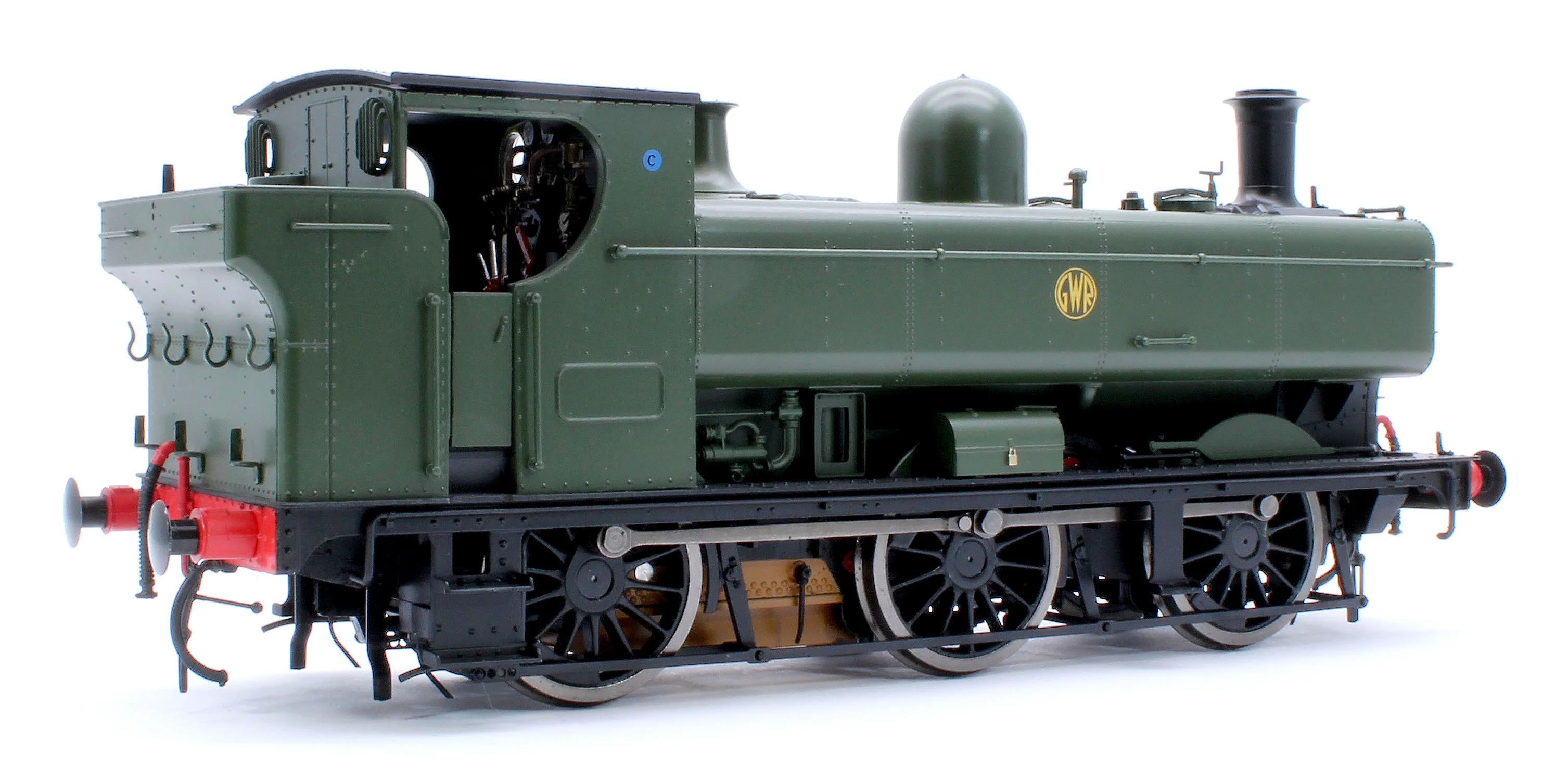 7S-007-014U Class 57xx Pannier GWR Shirtbutton Green Unnumbered - Steam Tank Locomotive - Image 4