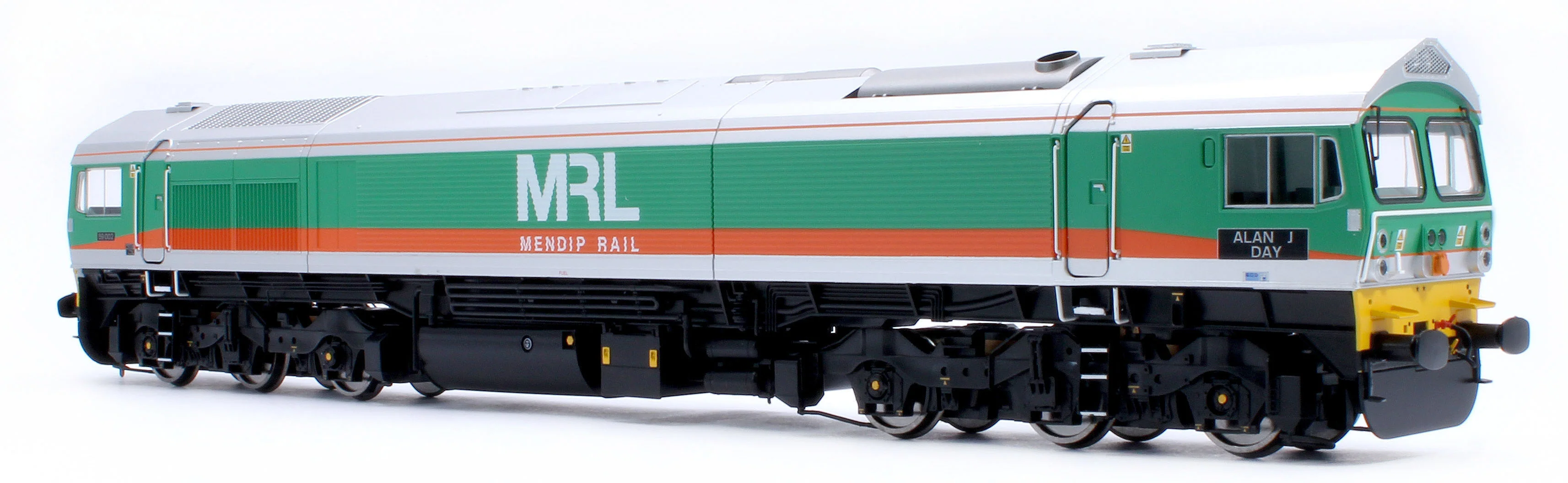 4D-005-007D Class 59 59002 MRL Green/Orange Alan J Day Diesel Locomotive - DCC Fitted - Image 5