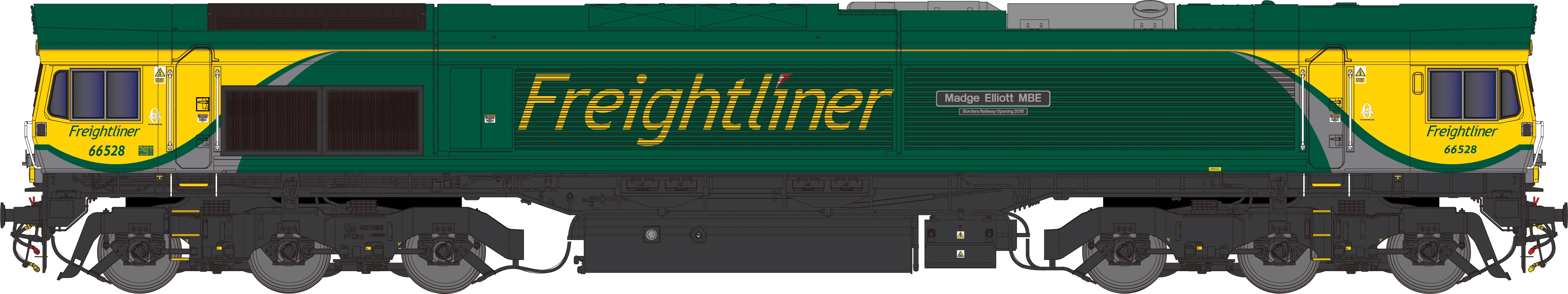 2D-066-004 Class 66 66528 "Madge Elliott MBE - Borders Railway Opening 2015" Freightliner Powerhaul Diesel Locomotive