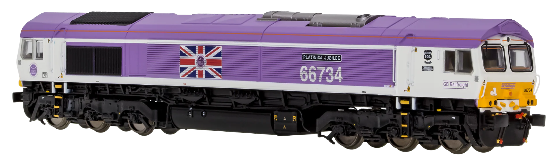 2D-066-006D Class 66 66734 Jubilee Pink "Platinum Jubilee" Diesel Locomotive - DCC Fitted