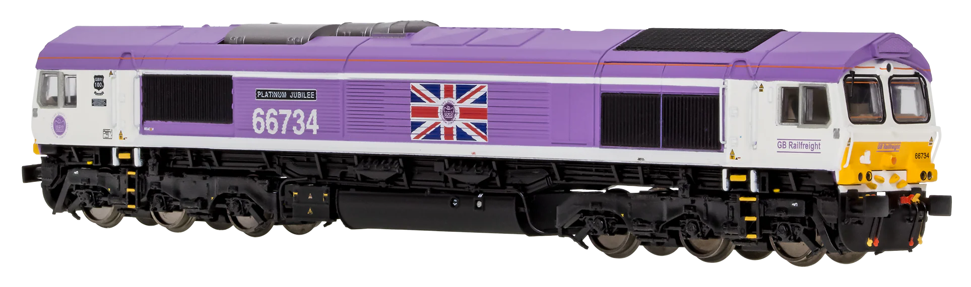 2D-066-006S Class 66 66734 Jubilee Pink "Platinum Jubilee" Diesel Locomotive - DCC Sound - Image 4