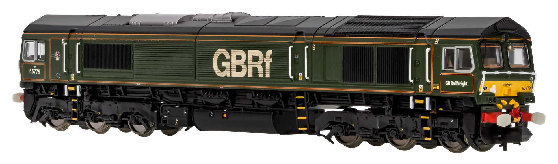 2D-066-007S Class 66 66779 "Evening Star" BR Lined Green Diesel Locomotive - DCC Sound - Image 4