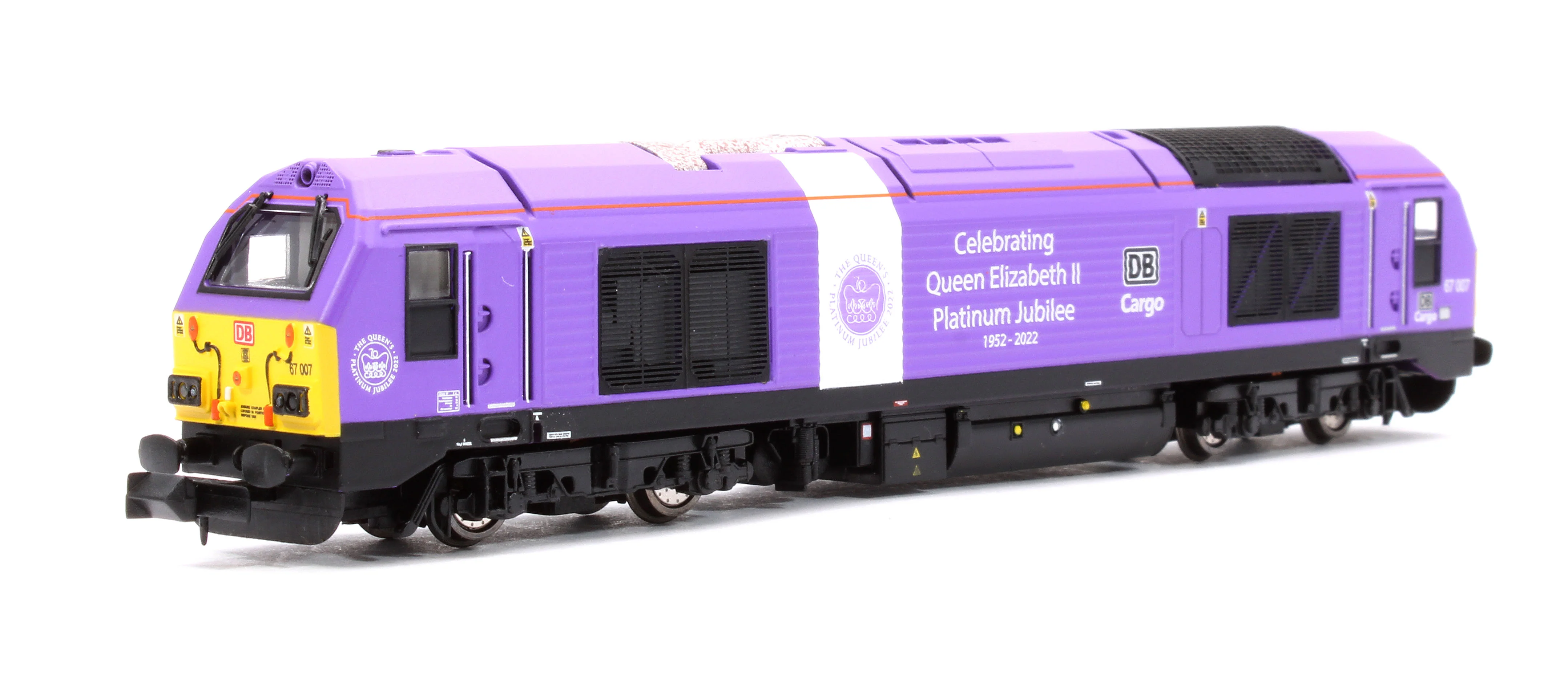 2D-010-016 Class 67 DB Cargo 'Celebrating Queen Elizabeth II Platinum Jubilee' 67007 Diesel Locomotive - Image 3
