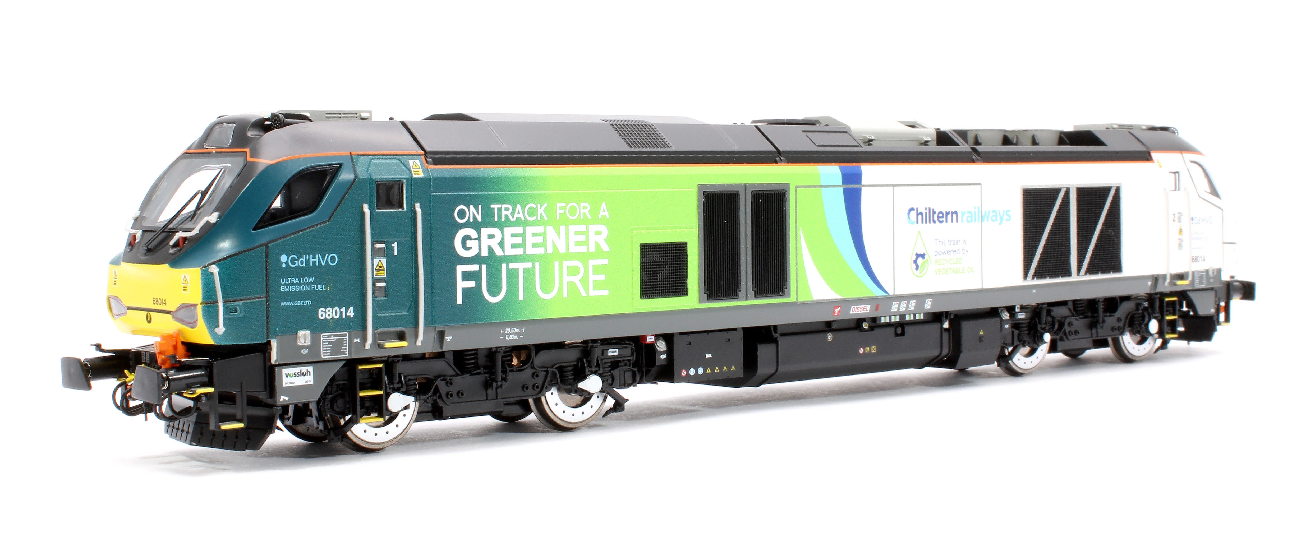 4D-022-028D Class 68 68014 Chiltern Green Bio Fuel Livery Diesel Locomotive - DCC Fitted
