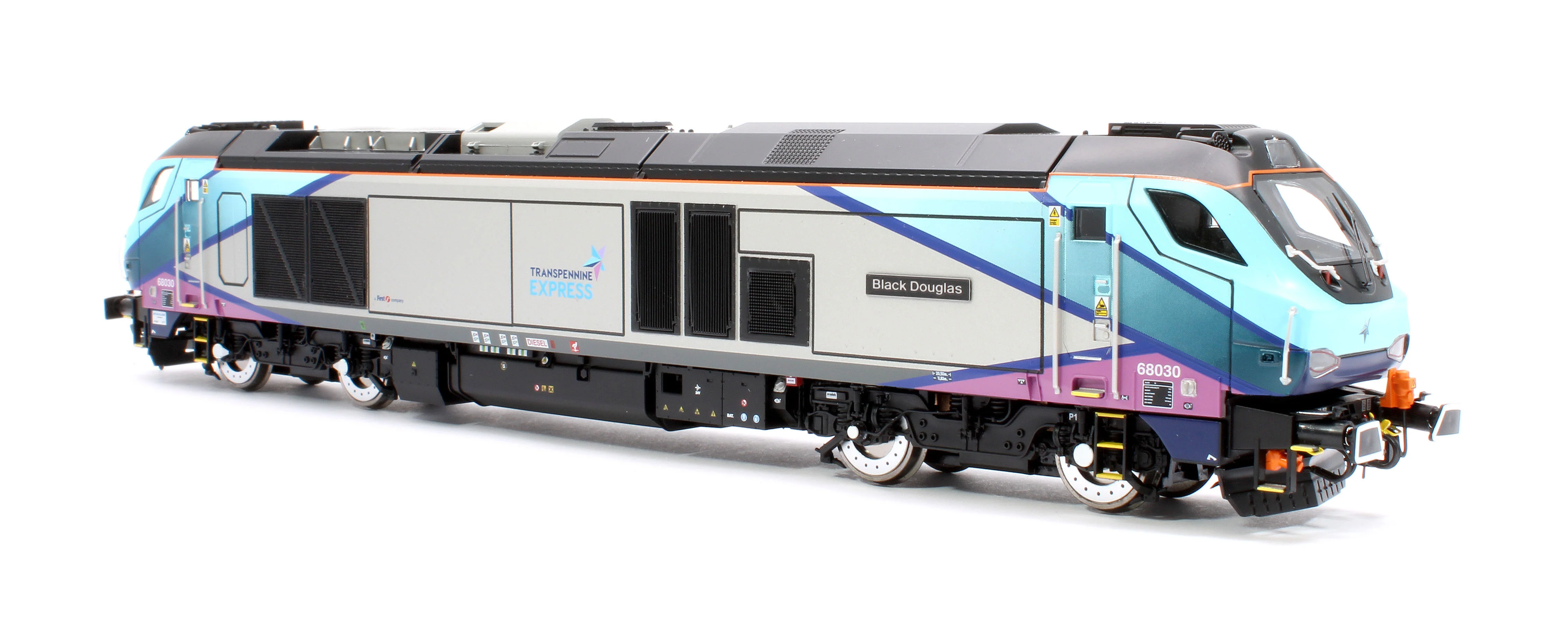 4D-022-025D Class 68 "Black Douglas" 68030 Transpenine Express Diesel Locomotive - DCC Fitted - Image 4