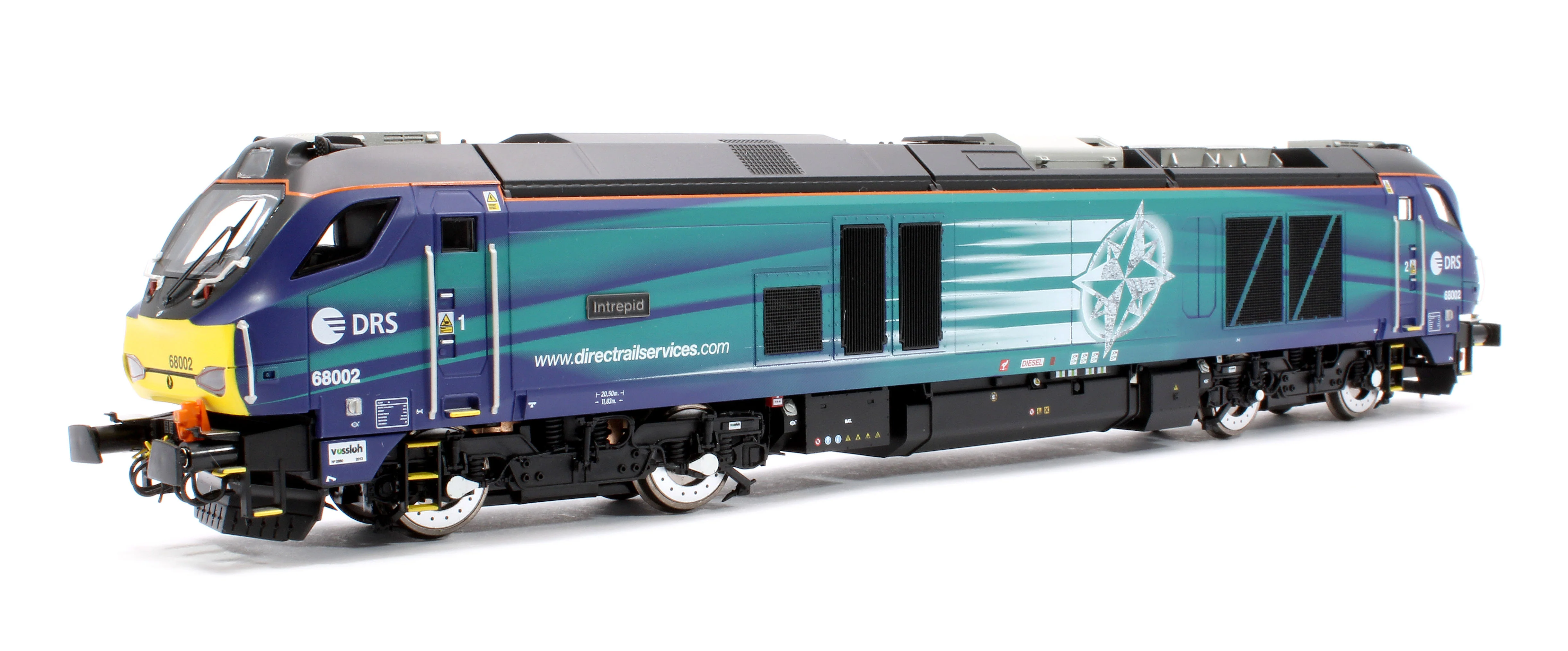 4D-022-027 Class 68 "Intrepid" 68002 Compass New DRS Logo Diesel Locomotive