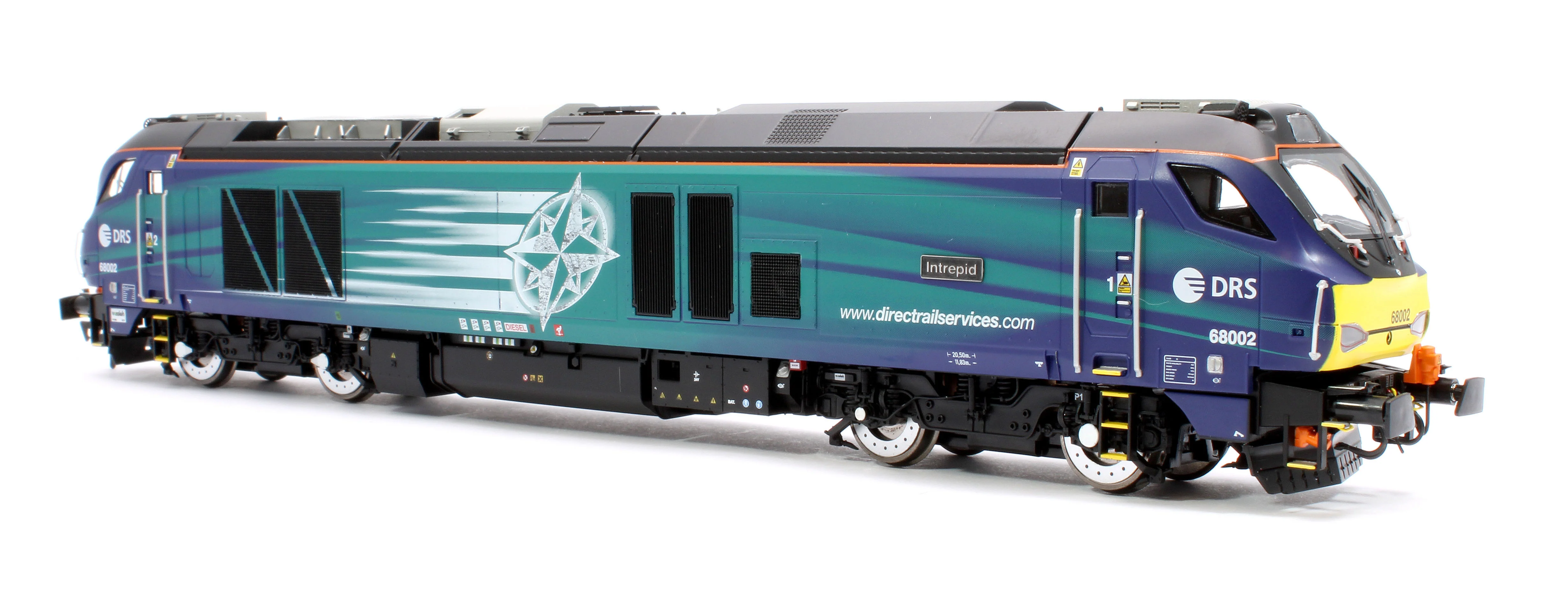 4D-022-027 Class 68 "Intrepid" 68002 Compass New DRS Logo Diesel Locomotive - Image 4