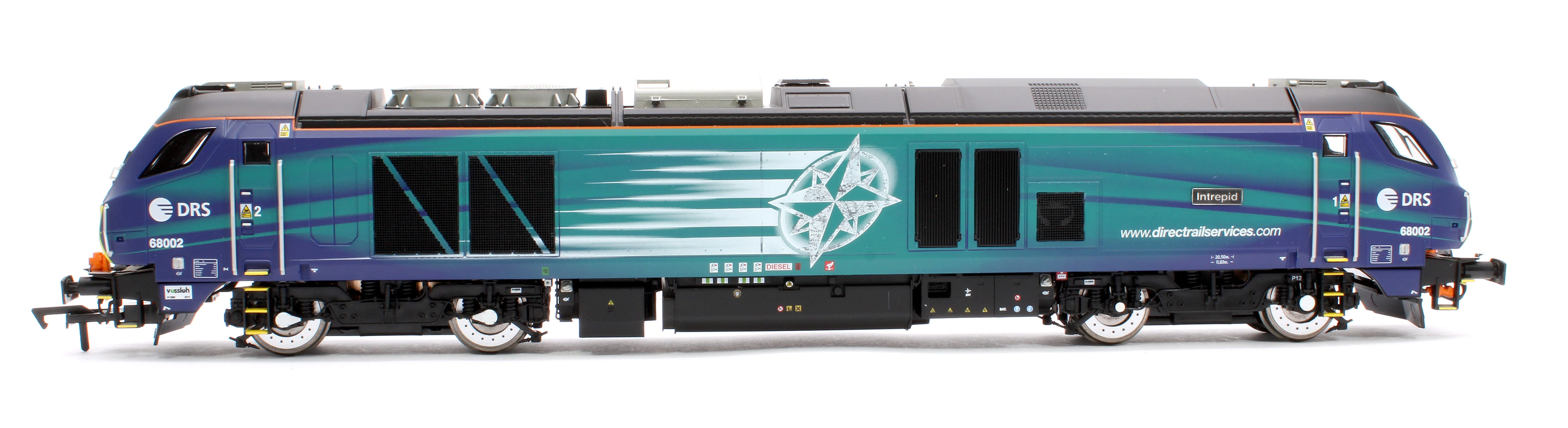 4D-022-027 Class 68 "Intrepid" 68002 Compass New DRS Logo Diesel Locomotive - Image 5