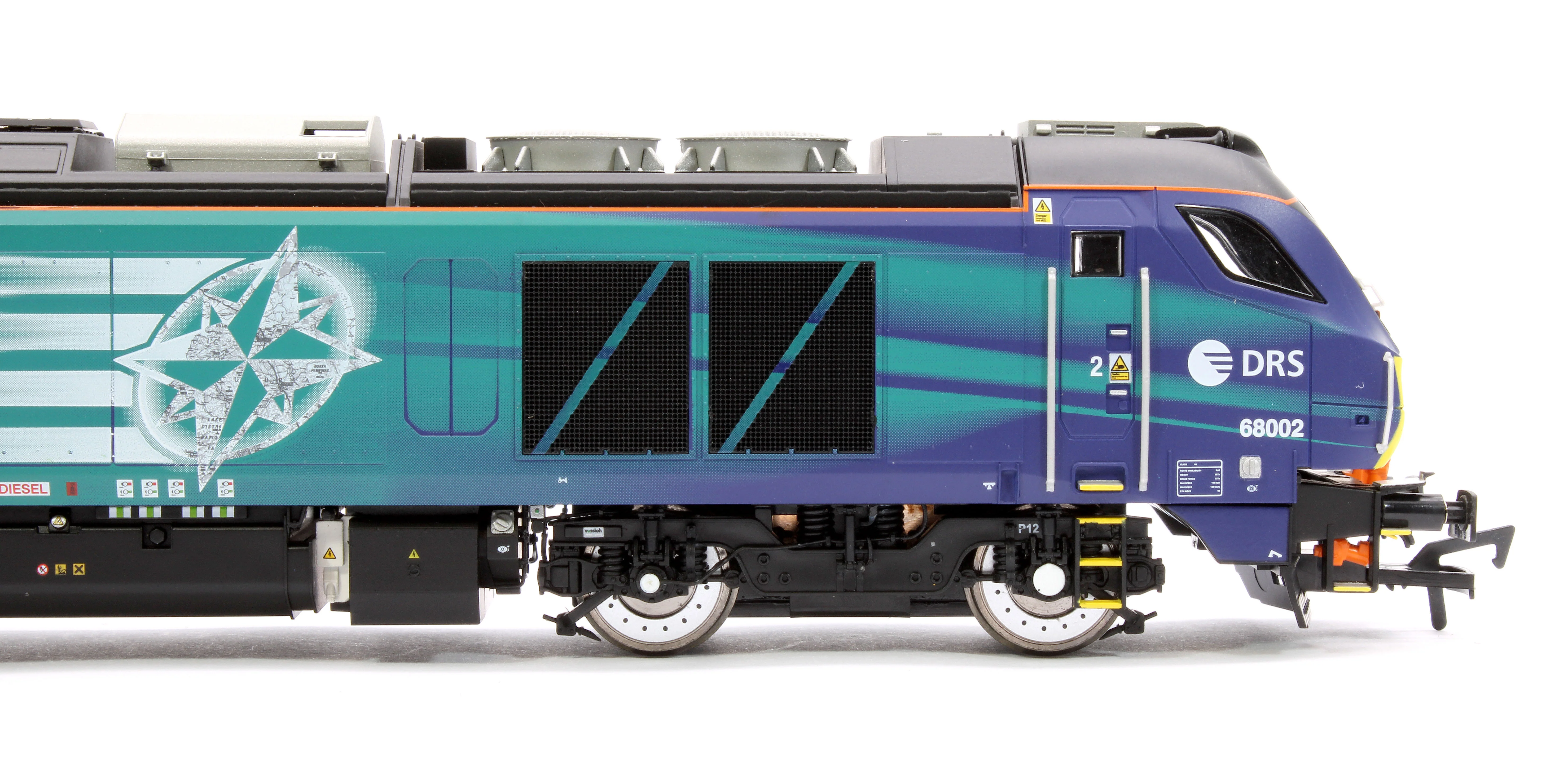 4D-022-027 Class 68 "Intrepid" 68002 Compass New DRS Logo Diesel Locomotive - Image 8