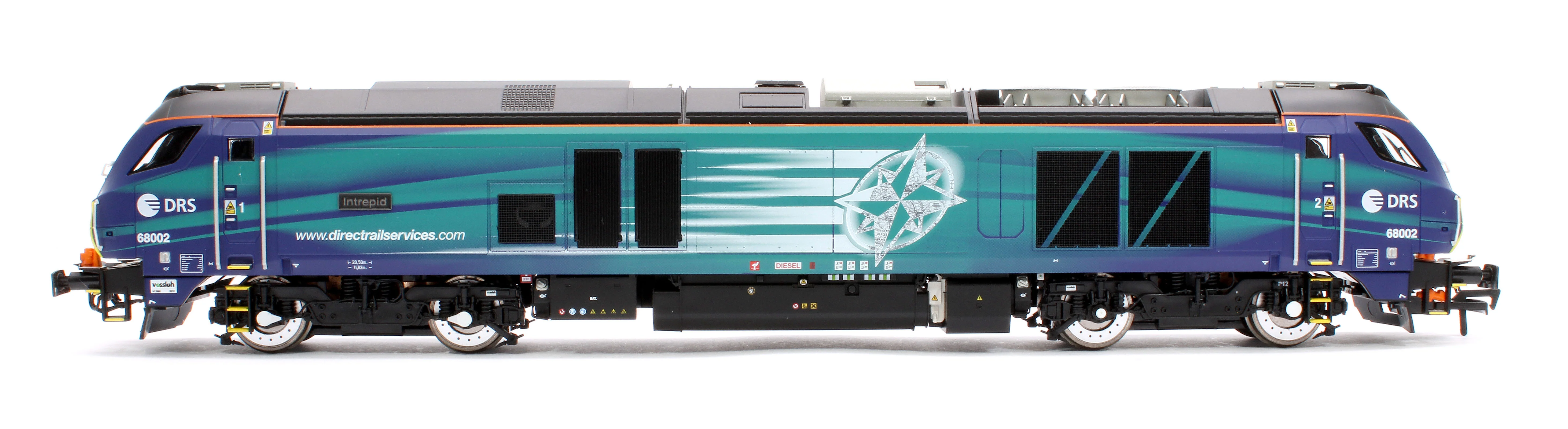 4D-022-027D Class 68 "Intrepid" 68002 Compass New DRS Logo Diesel Locomotive - DCC Fitted - Image 6