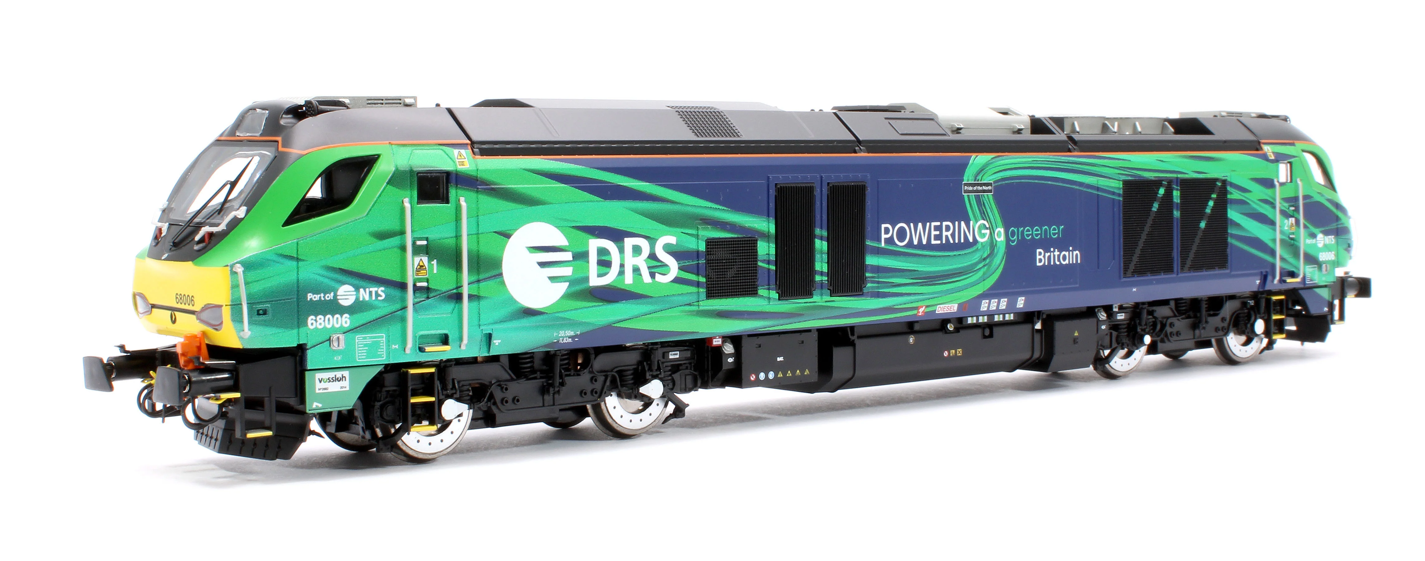 4D-022-023S Class 68 "Pride of the North" 68006 DRS/NTS Green Diesel Locomotive - Sound Fitted