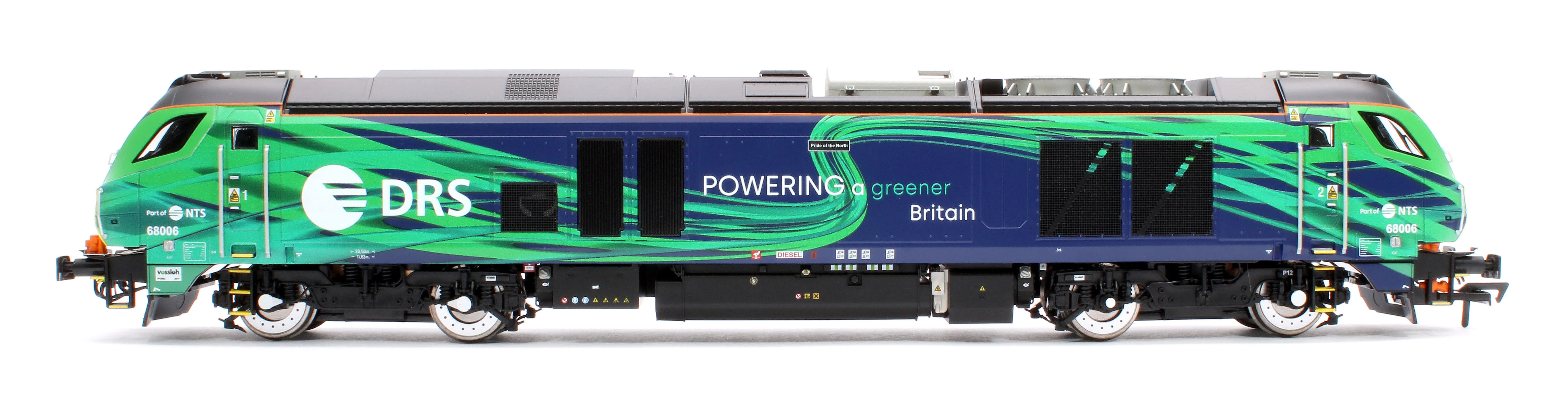 4D-022-023S Class 68 "Pride of the North" 68006 DRS/NTS Green Diesel Locomotive - Sound Fitted - Image 5